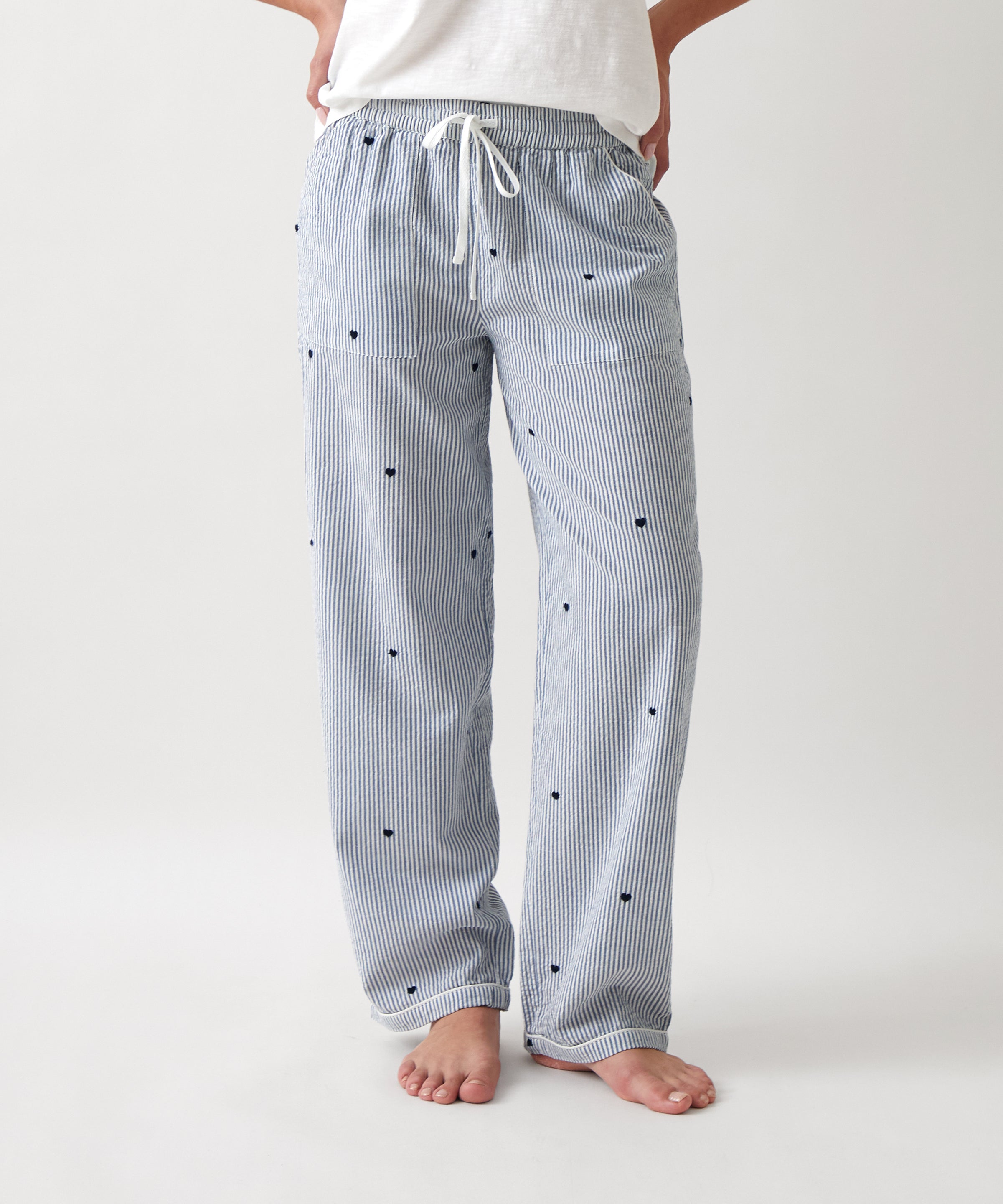 Esme PJ Pants | Blue Stripe-1
