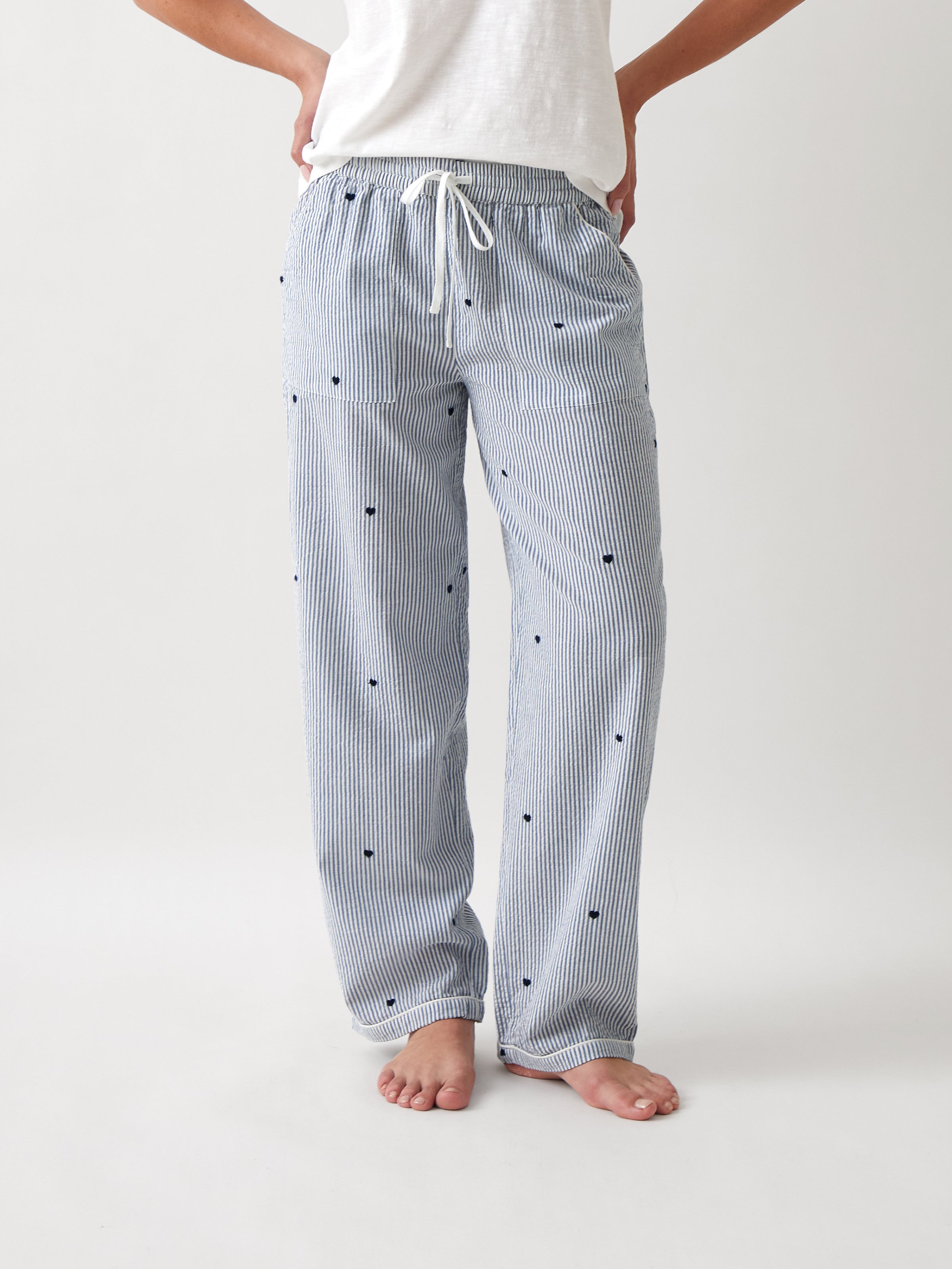 Esme PJ Pants | Blue Stripe-1