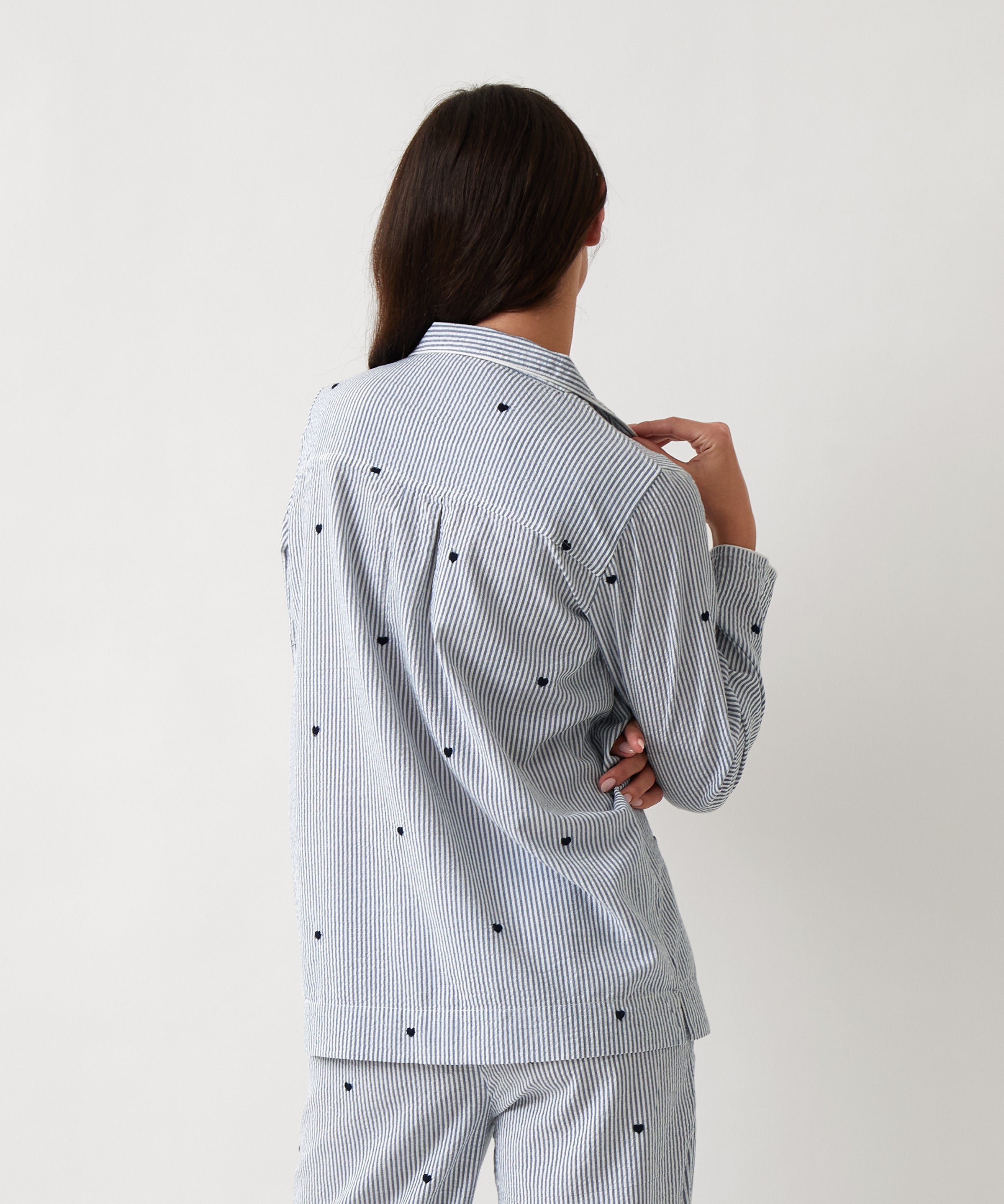 Esme PJ Shirt | Blue Stripe-3