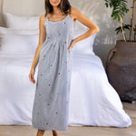 Esme Pintuck Nightie | Blue Stripe-3