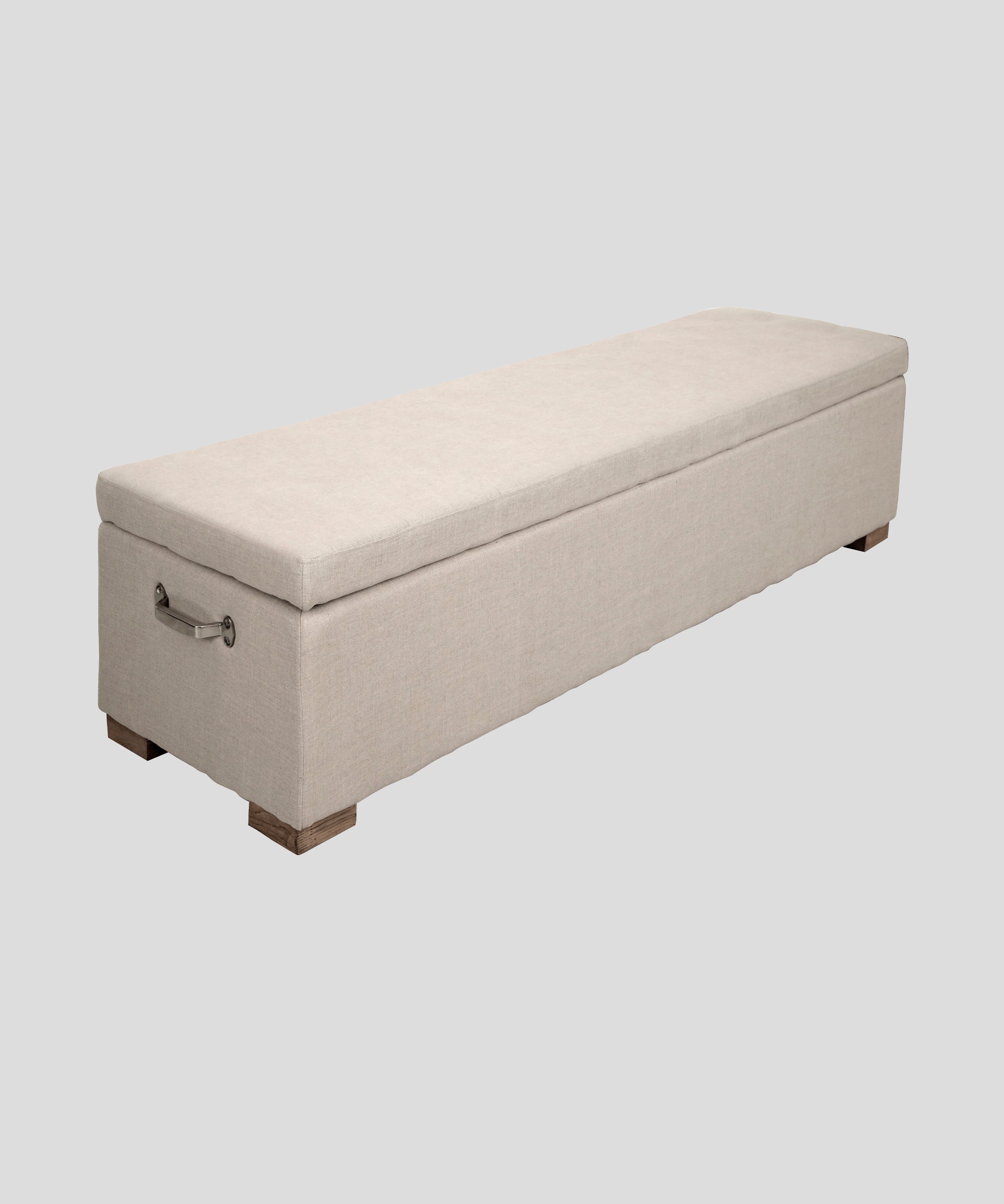 Estate Linen Blanket Box | Natural-1
