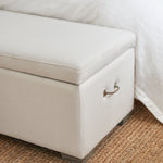 Estate Linen Blanket Box | Natural-2