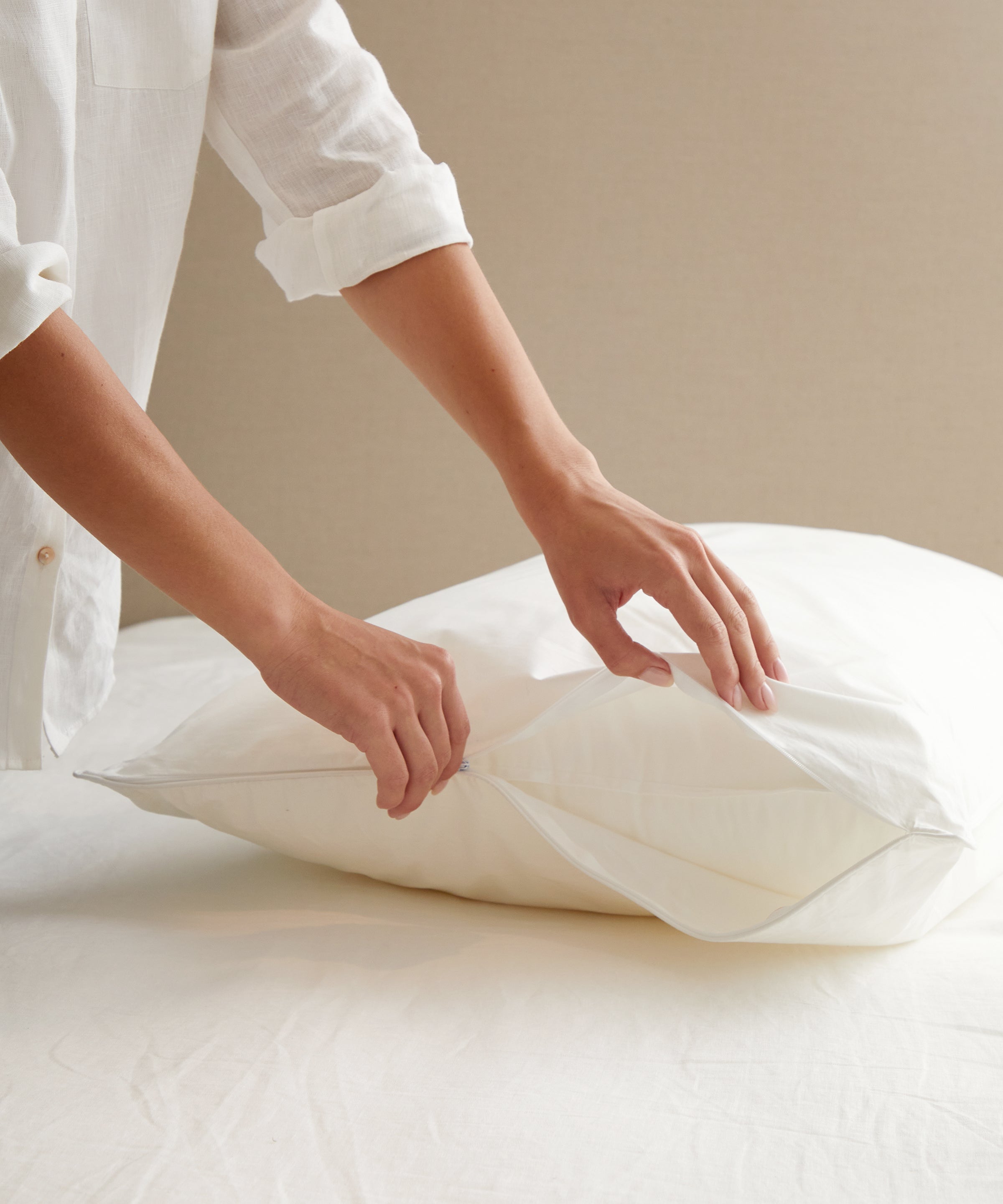 European Pillow Protector | White-2