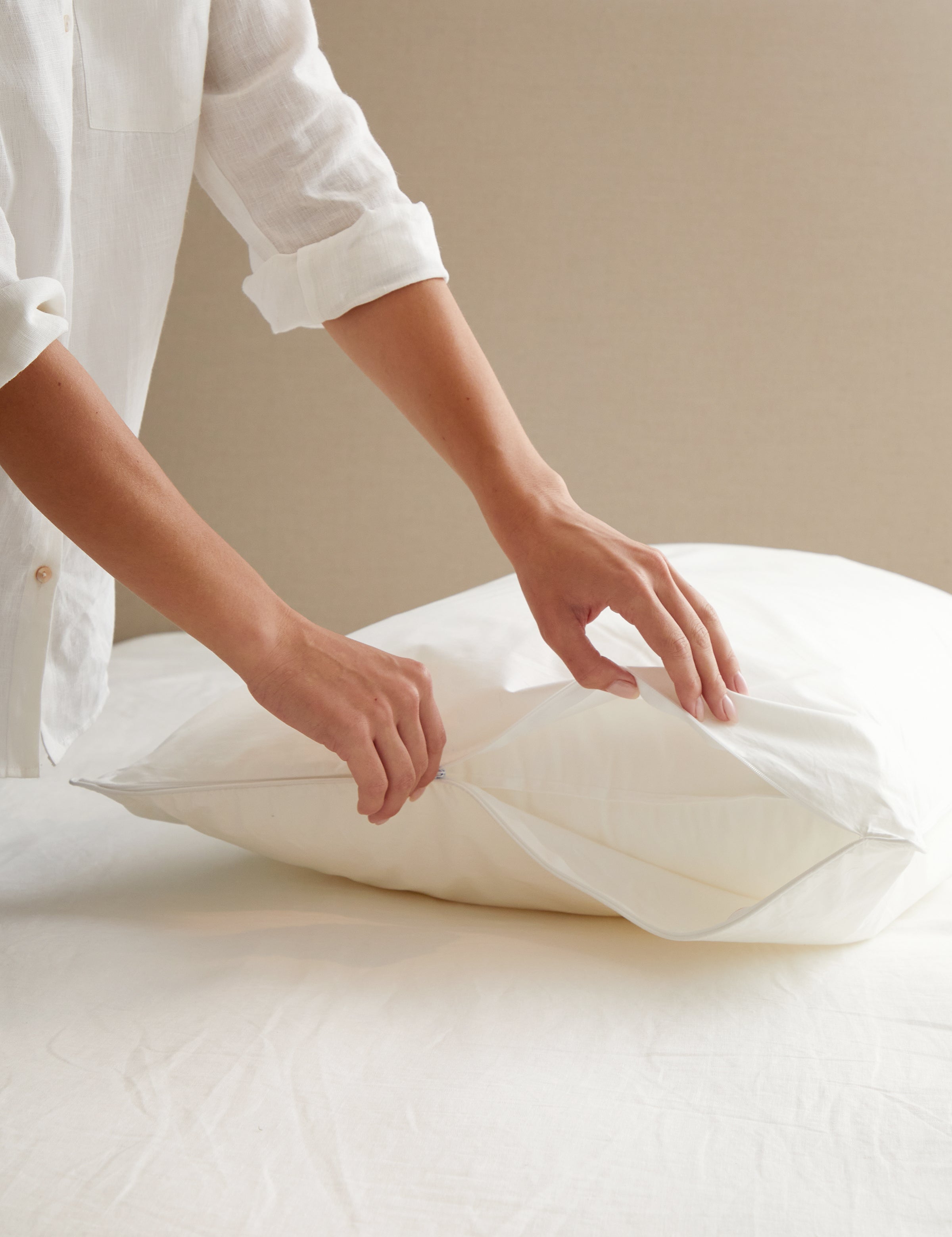 European Pillow Protector | White-2