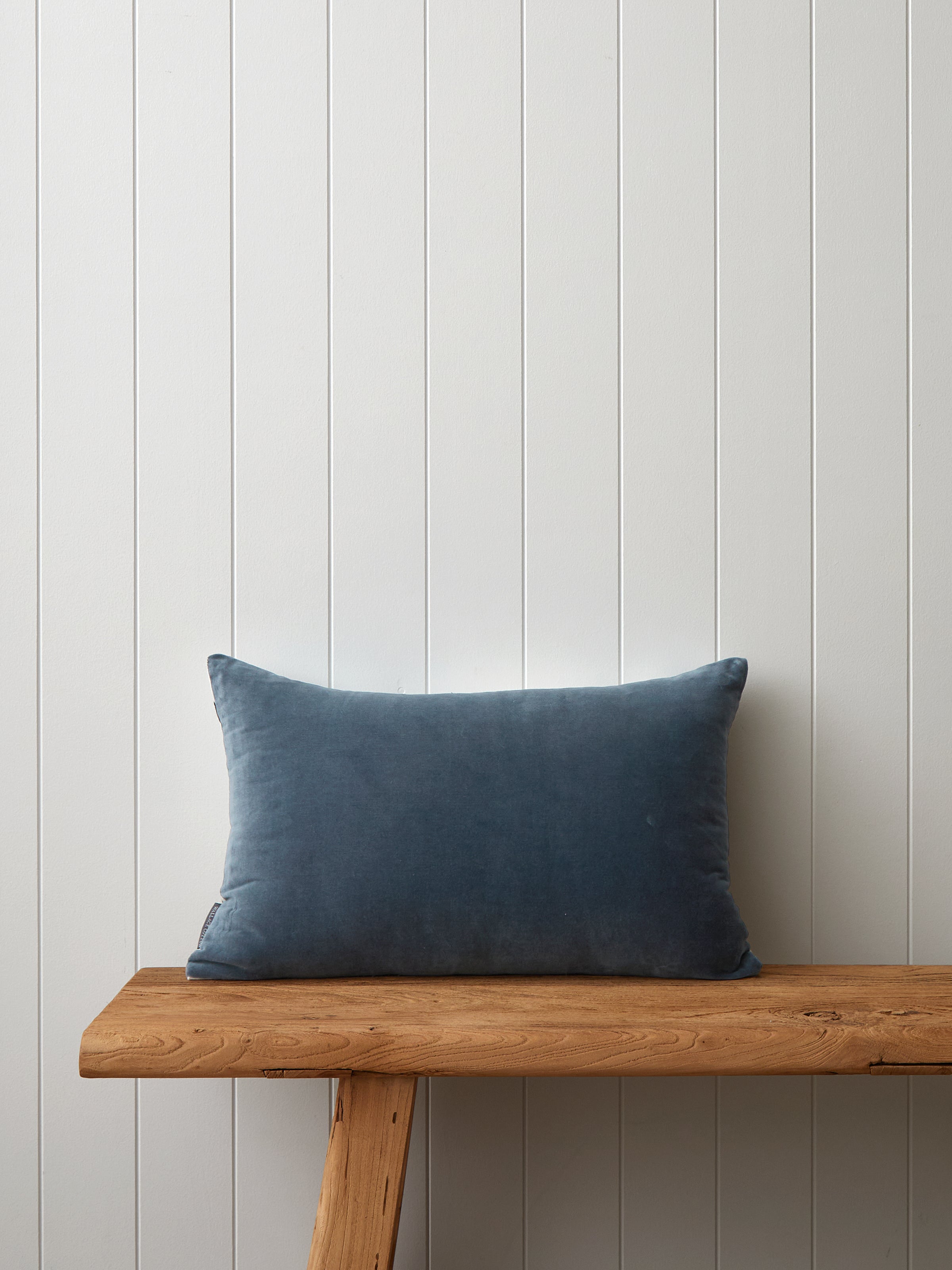 Ever After Rectangle Cushion Cover | Blue Floral-3