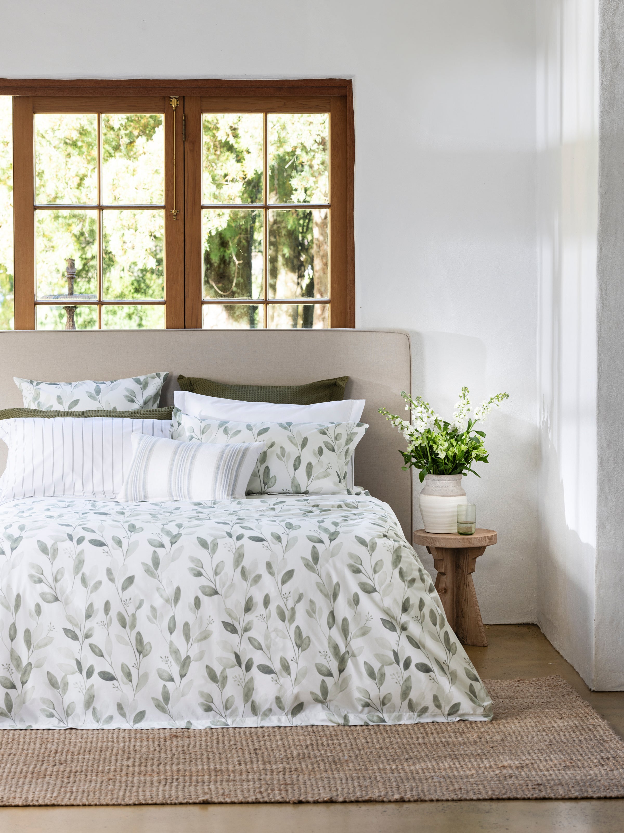 Evergreen Duvet Cover Set | Green Leaf-5