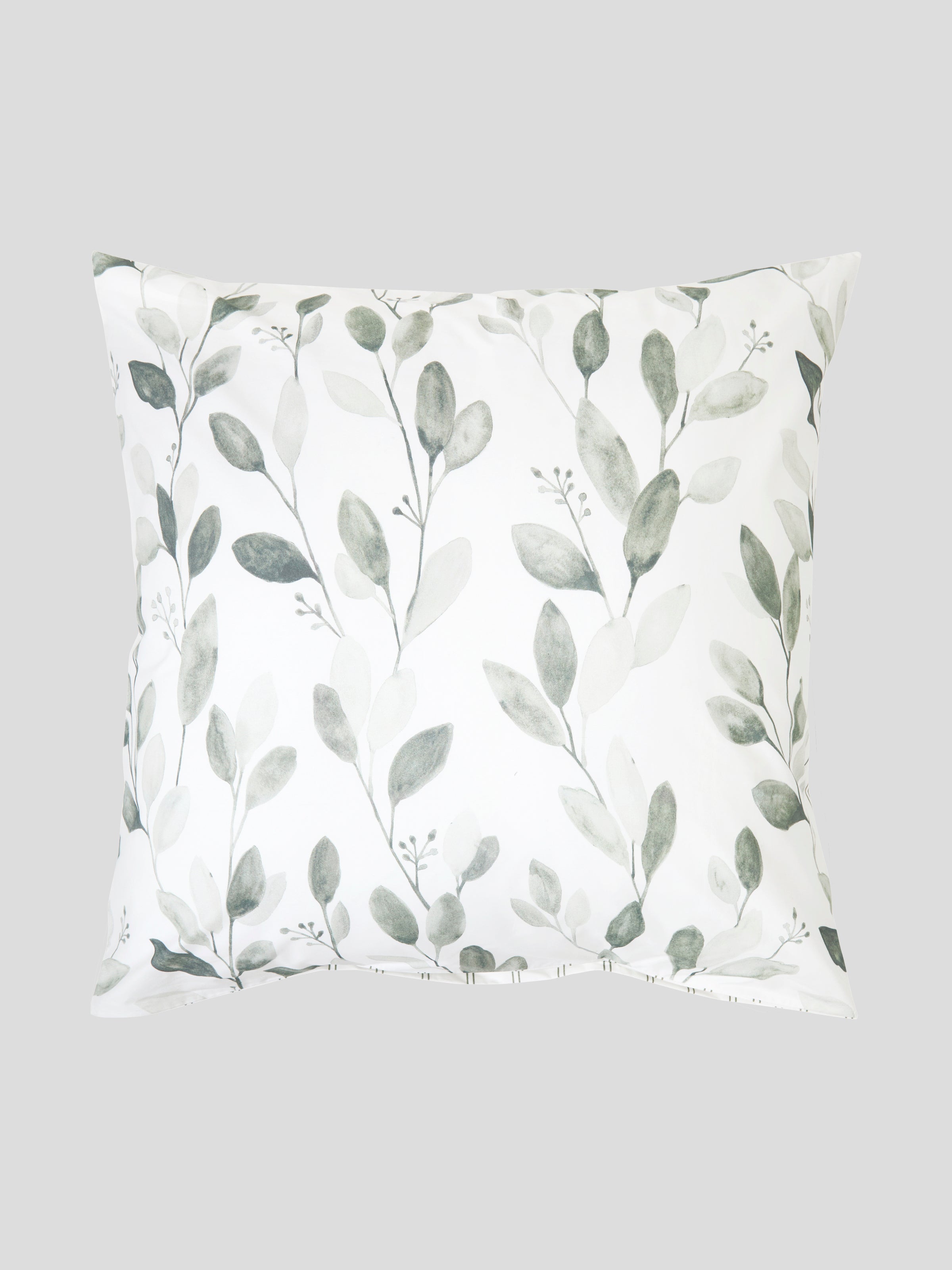 Evergreen European Pillowcase | Green Leaf-1