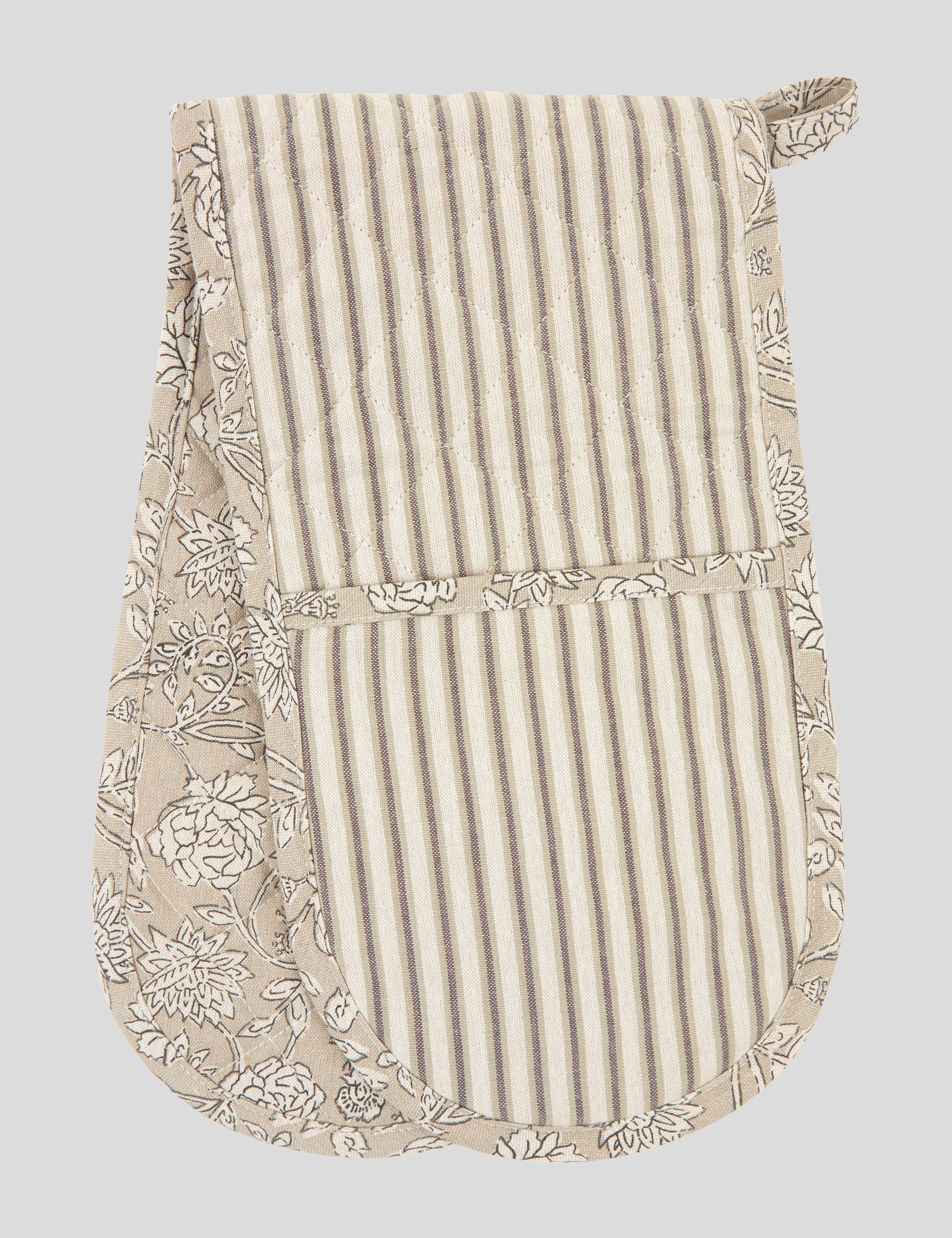 Fable Double Oven Glove | Natural Black-1