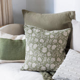 Fable Square Cushion Cover | Olive-2