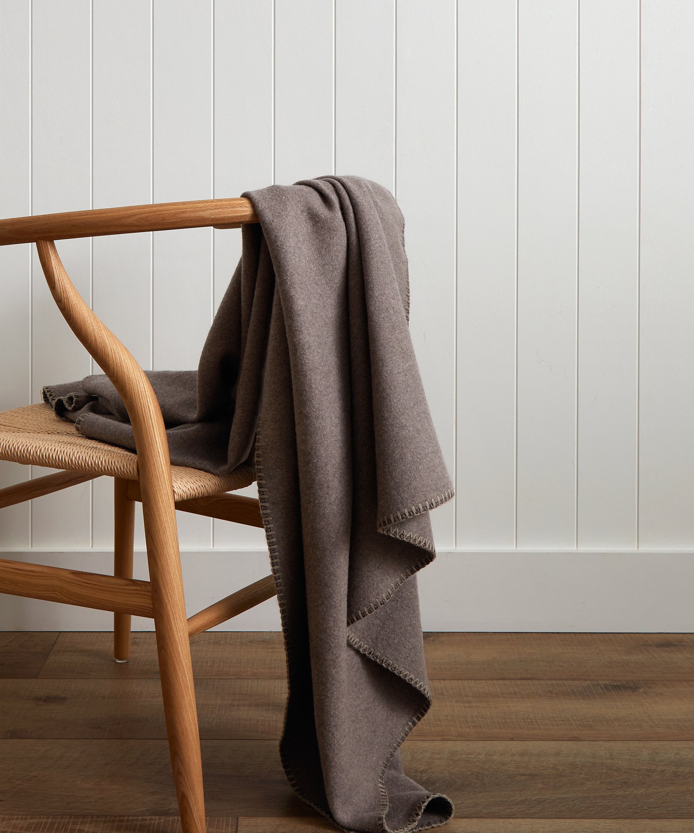 Featherston Cotton Cashmere Throw | Fawn-1