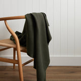Featherston Cotton Cashmere Throw | Moss-1