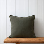 Featherston Large Square Cushion Cover | Moss-1
