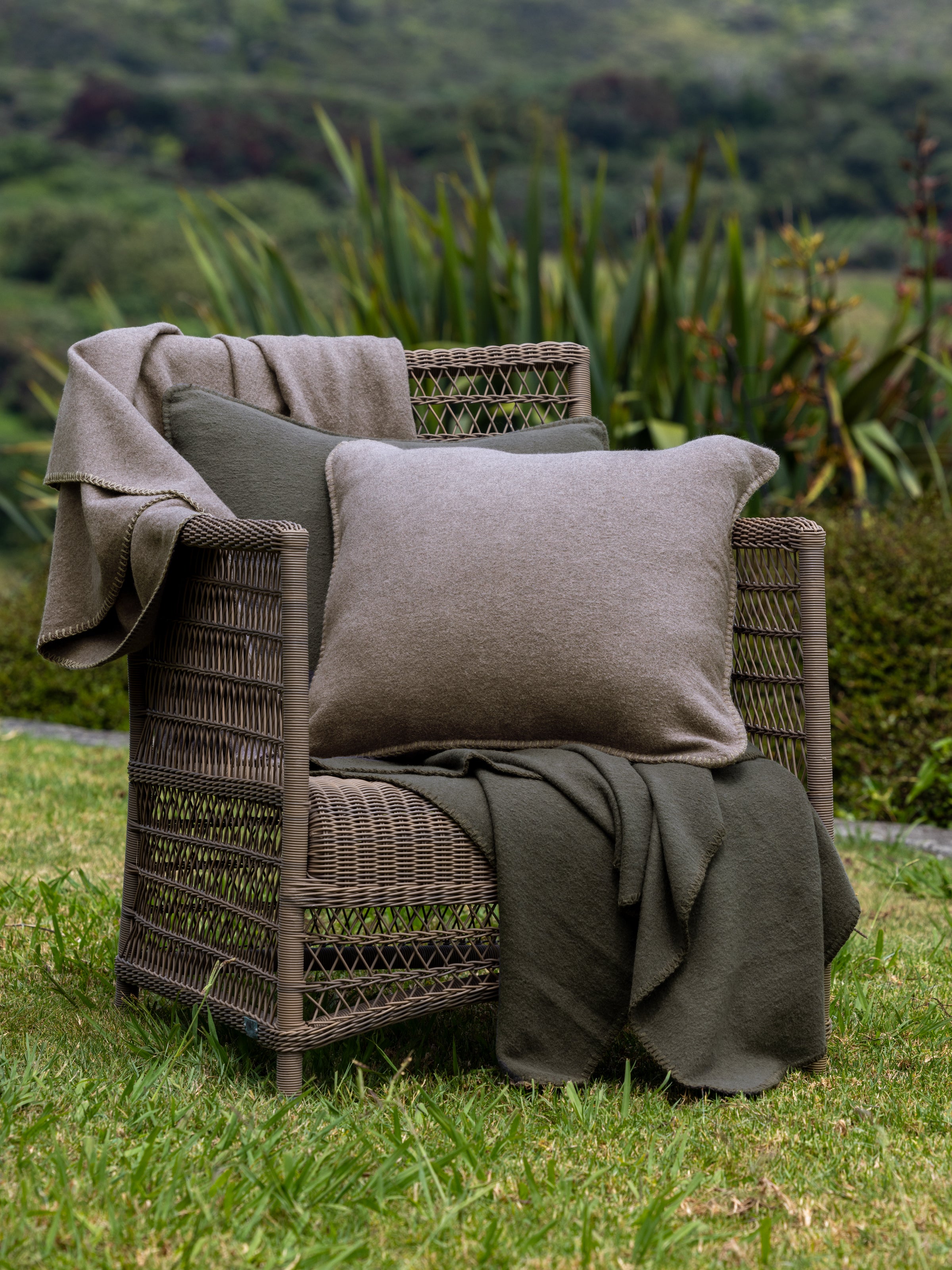 Featherston Large Square Cushion Cover | Moss-2