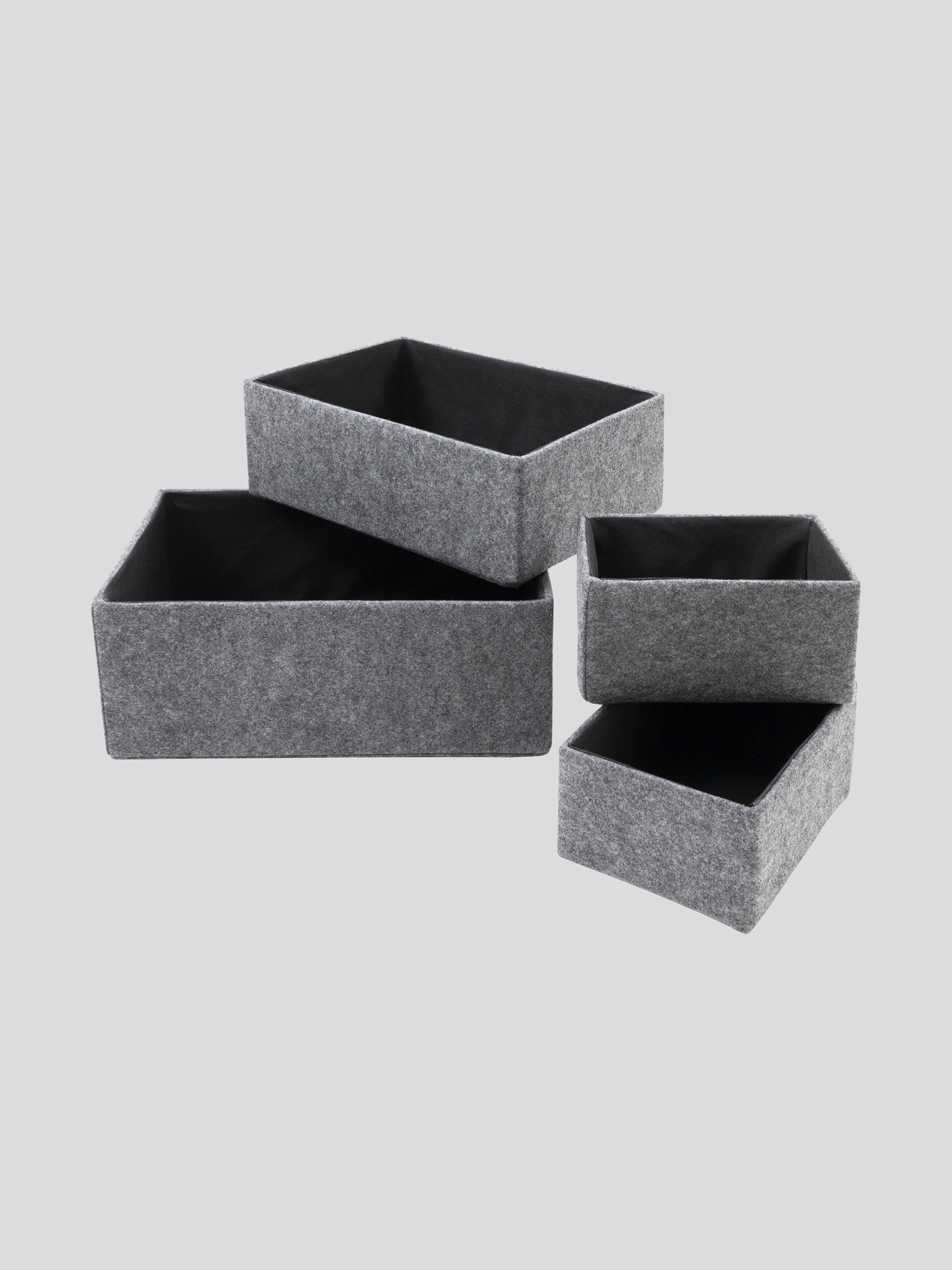 Felt Basket Set of 4 | Grey-1