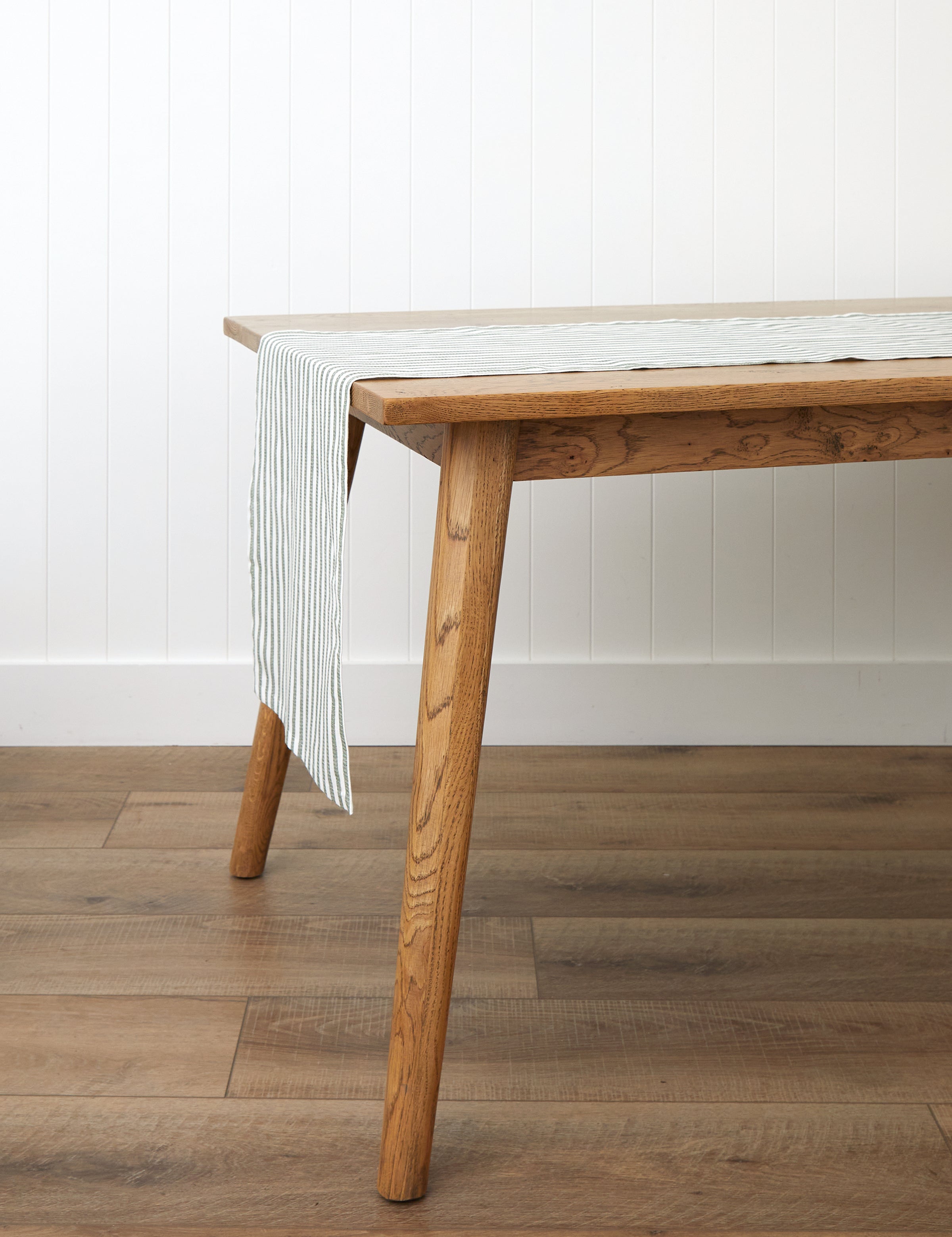 Festive Flora Table Runner | Green Stripe-1