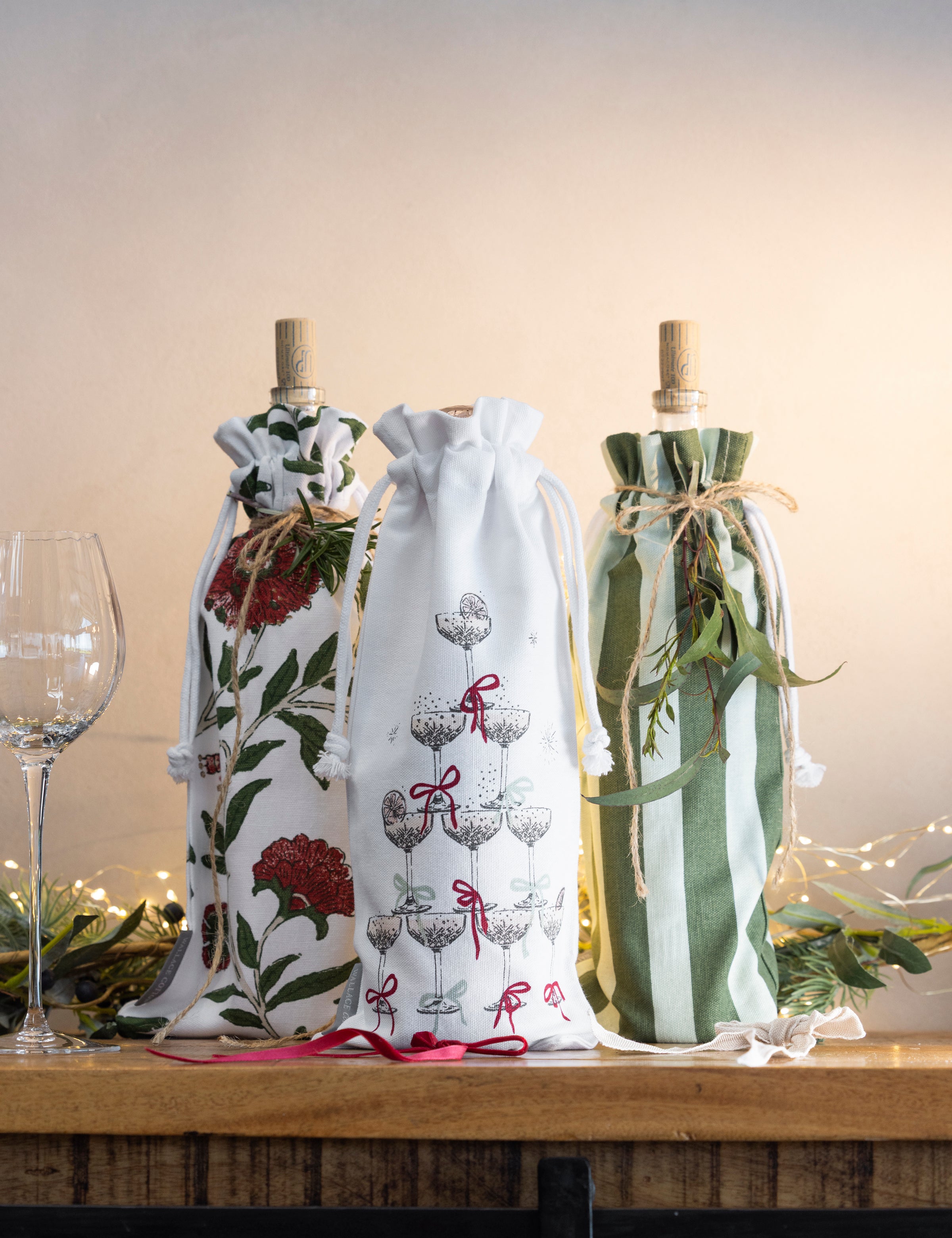 Festive Flora Wine Bag | Floral-2