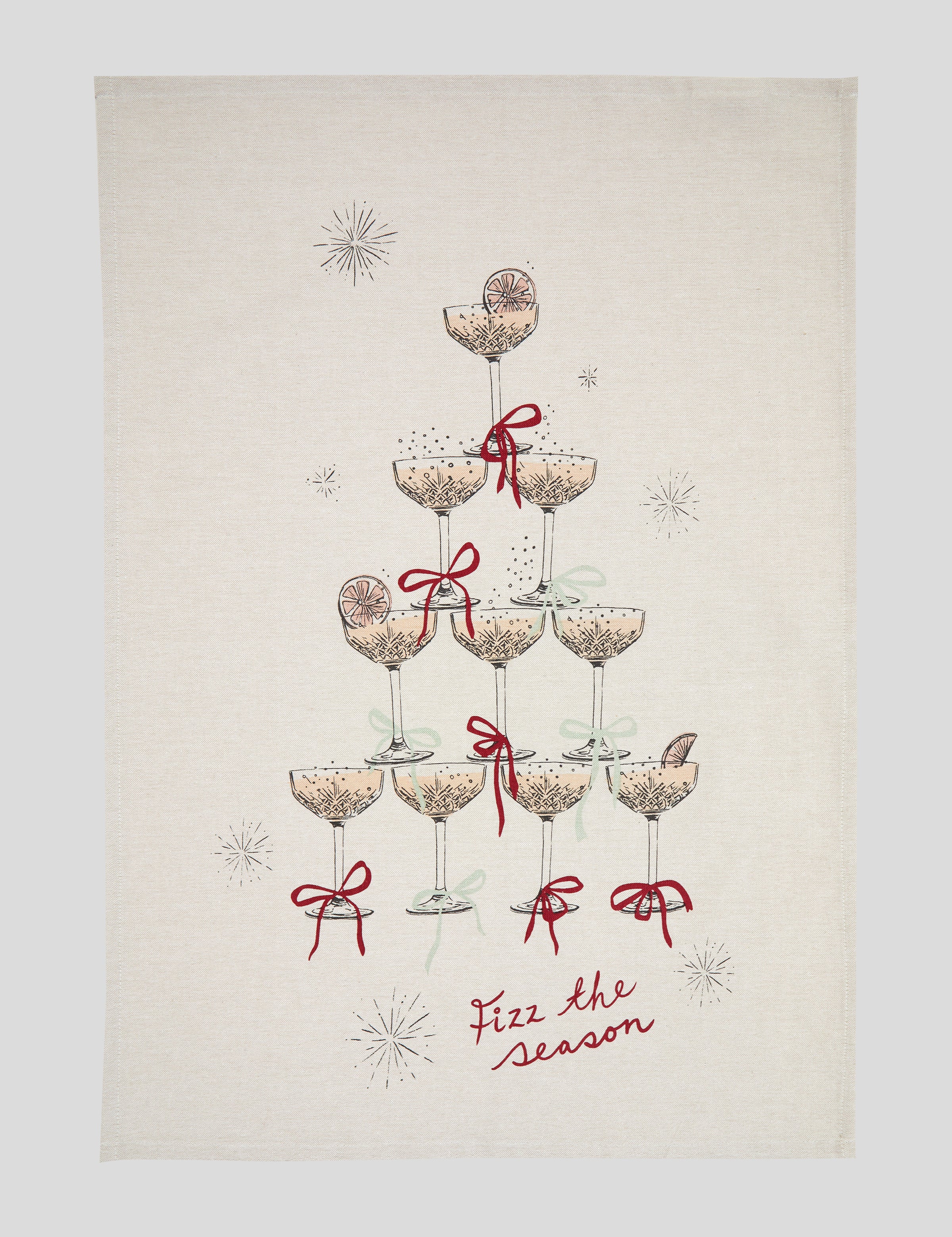 Fizz The Season Tea Towel Set 2 | Multi-3