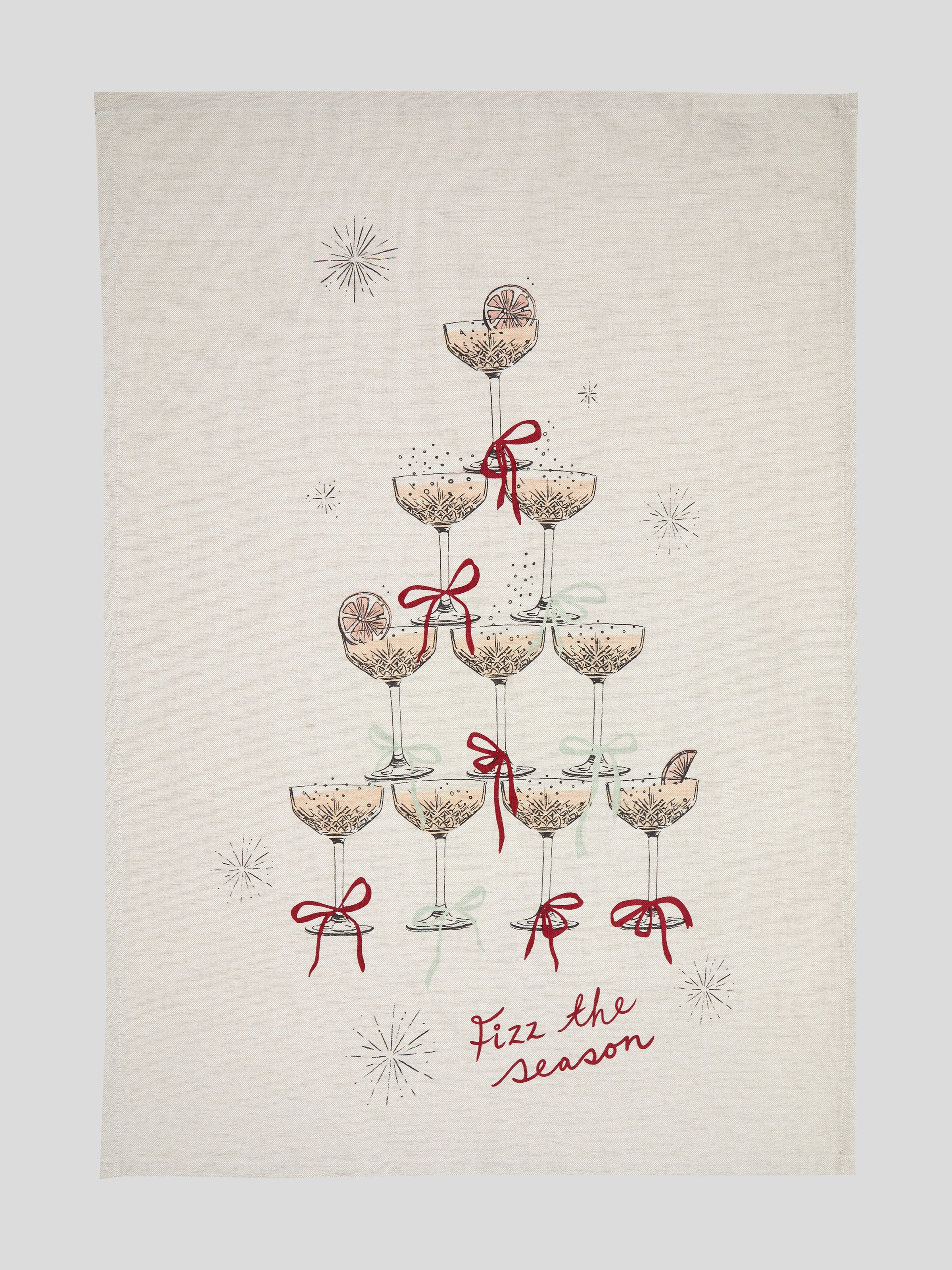 Fizz The Season Tea Towel Set 2 | Multi-3
