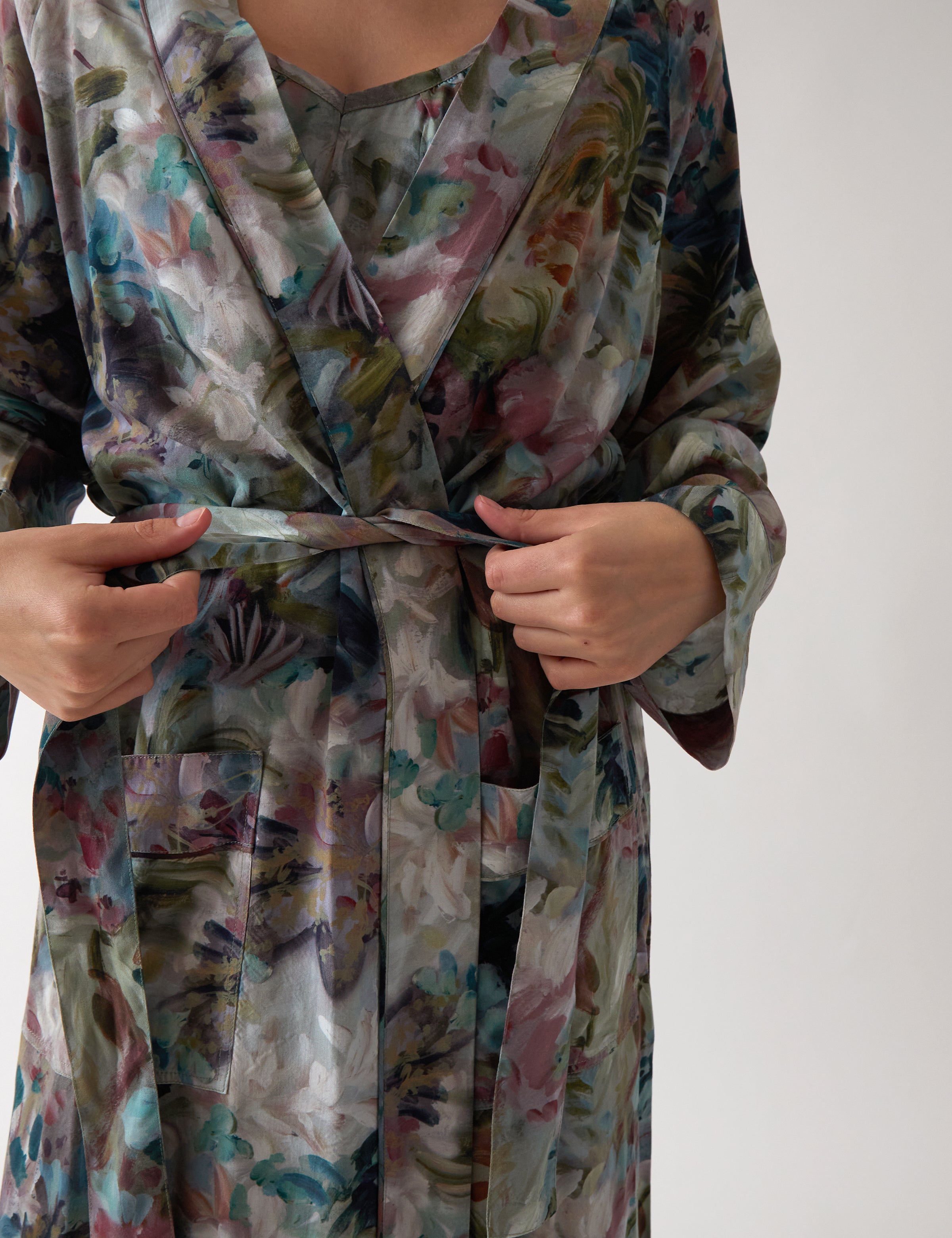Florence Full Length Robe | Floral-2