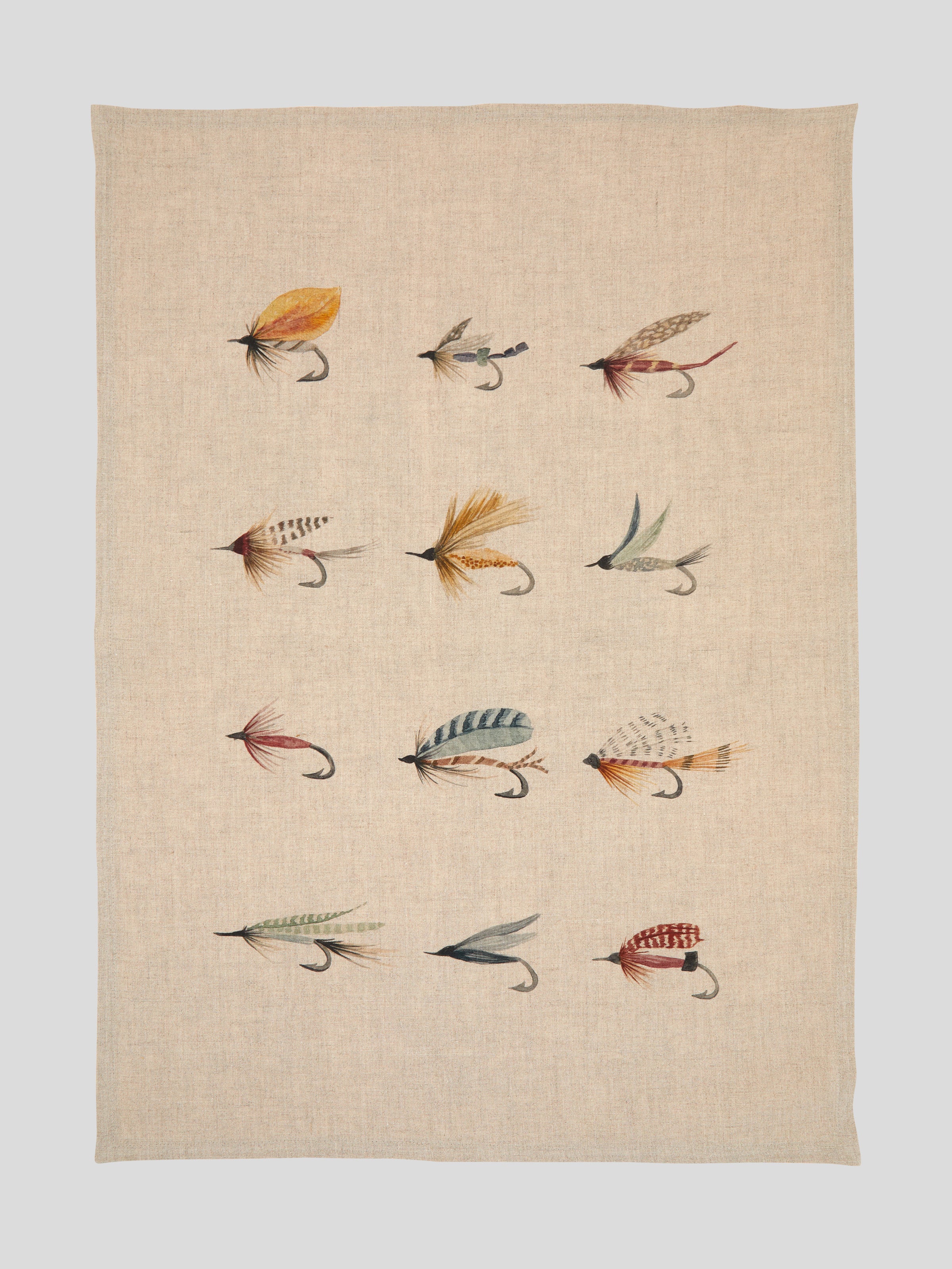 Fly Fishing Linen Tea Towel | Multi-1