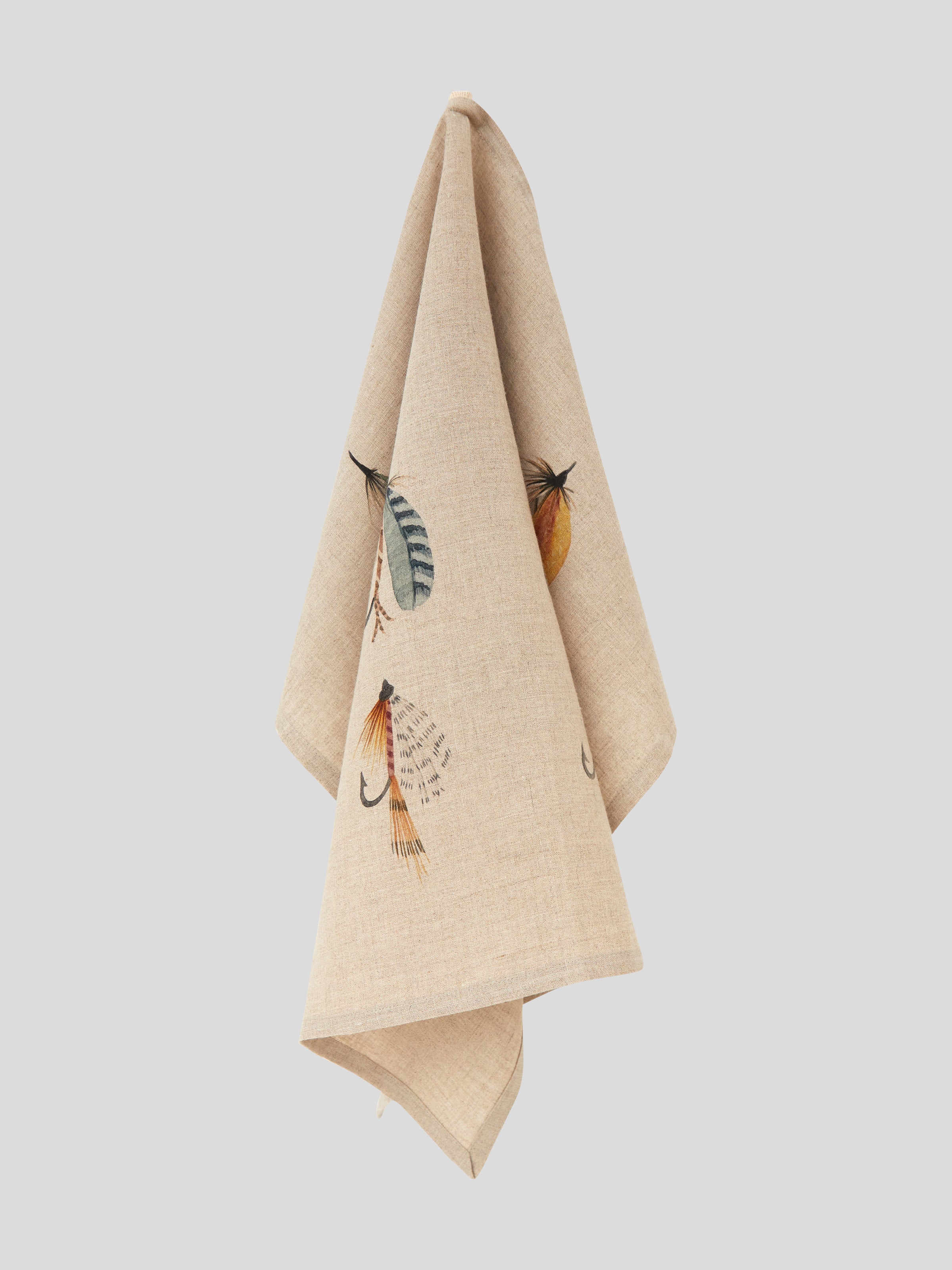 Fly Fishing Linen Tea Towel | Multi-4