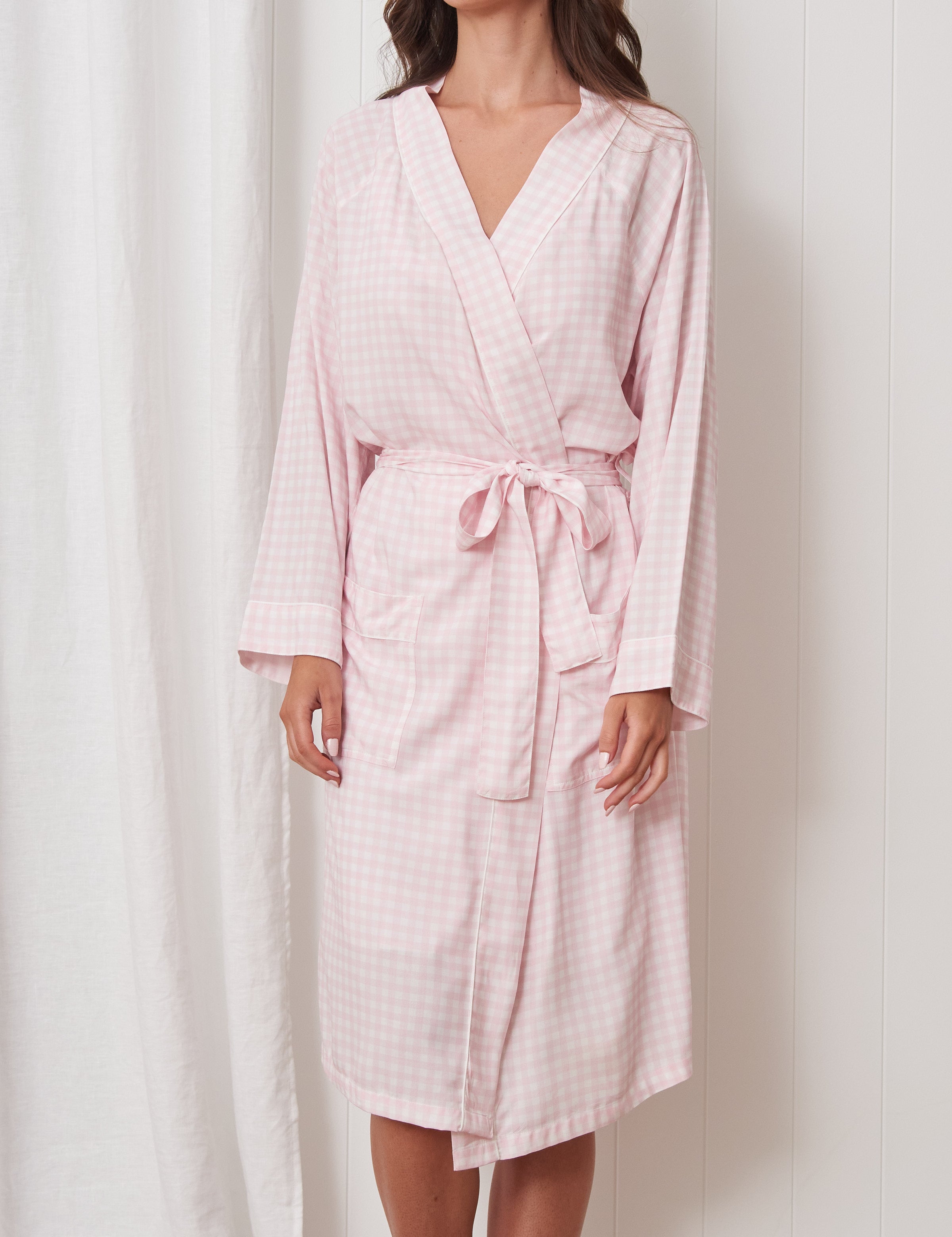 Frankie Robe | Pink Check-1