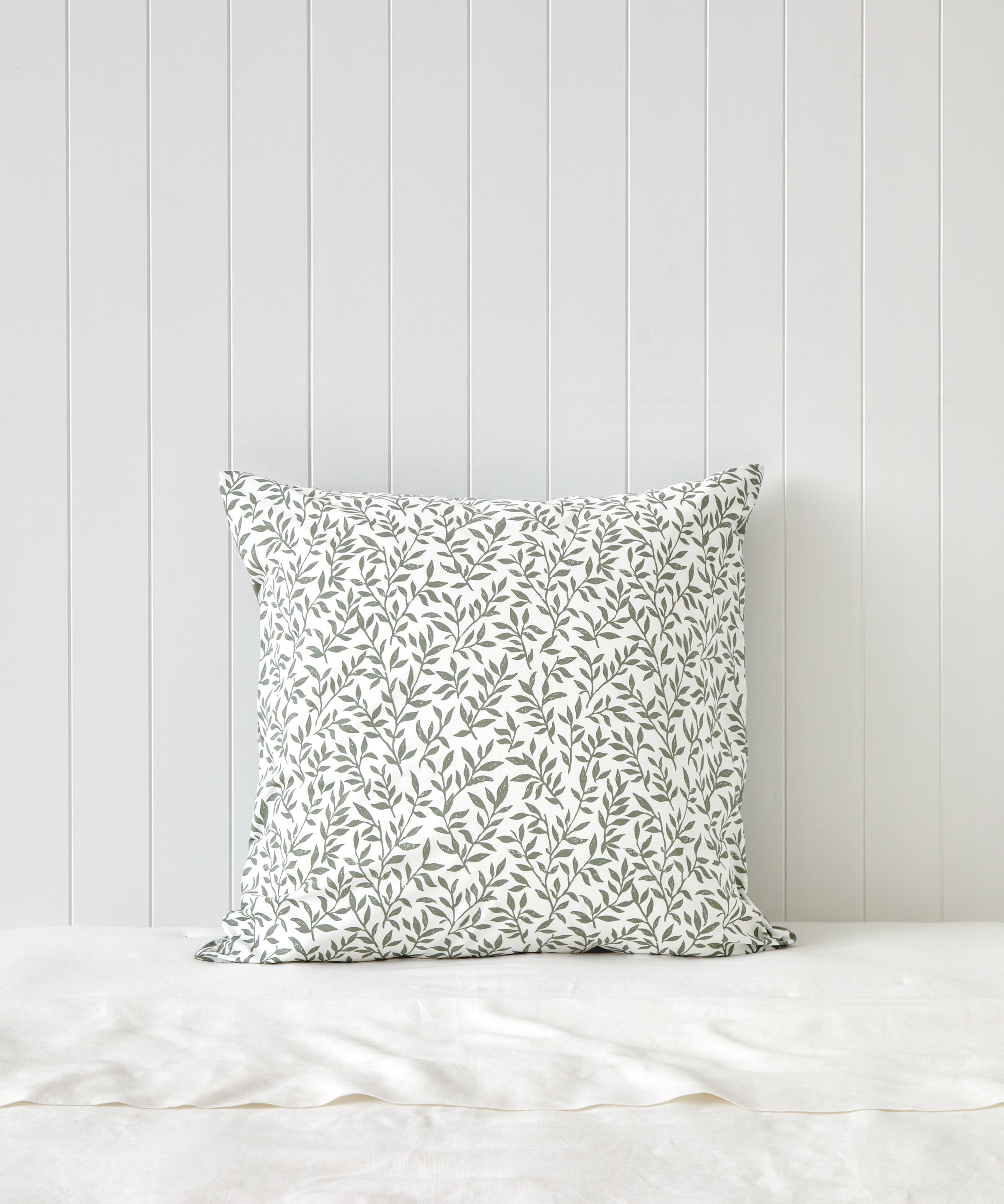 Garden Path European Pillowcase | Green Leaf-1