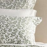 Garden Path European Pillowcase | Green Leaf-2
