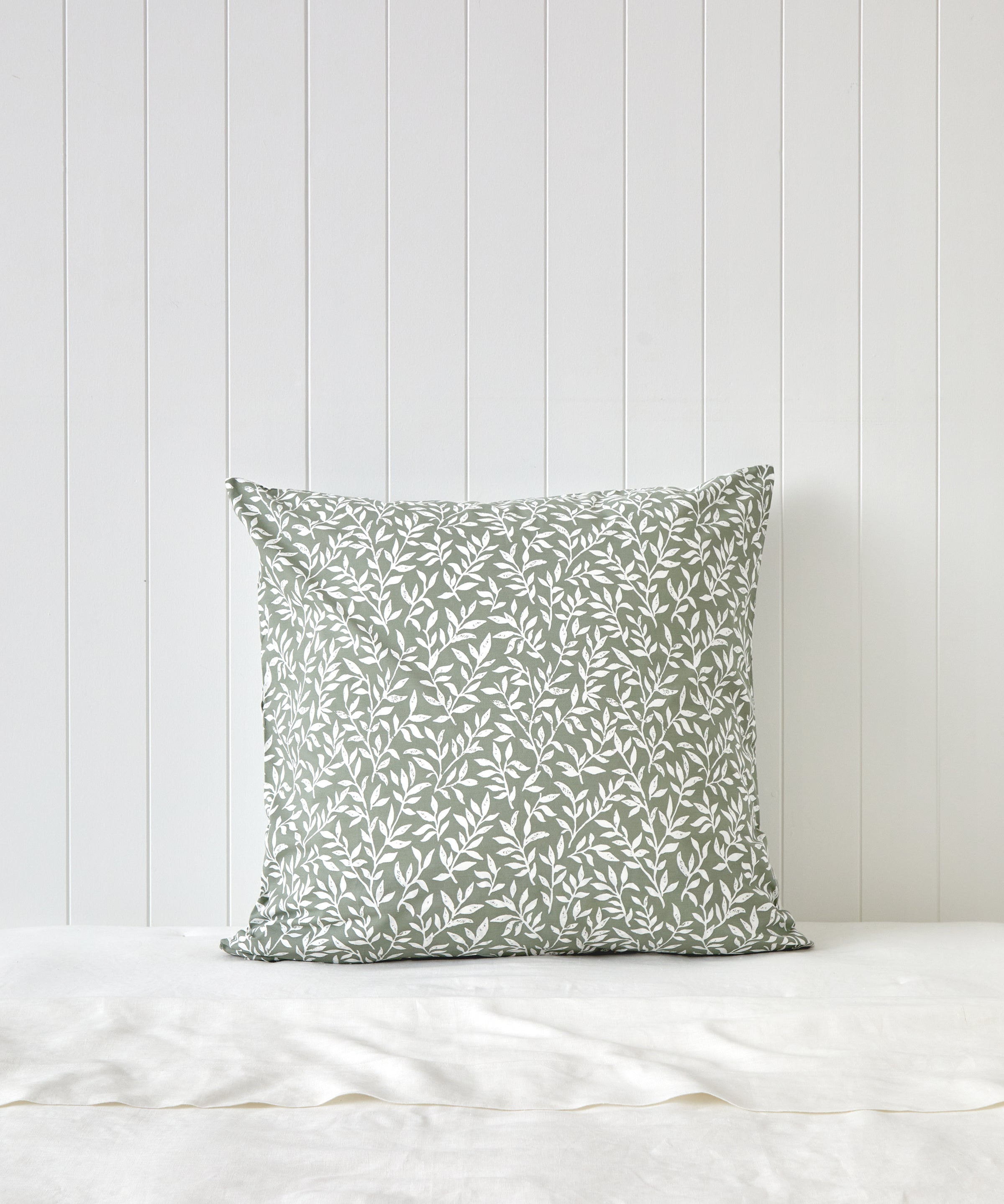 Garden Path European Pillowcase | Green Leaf-3