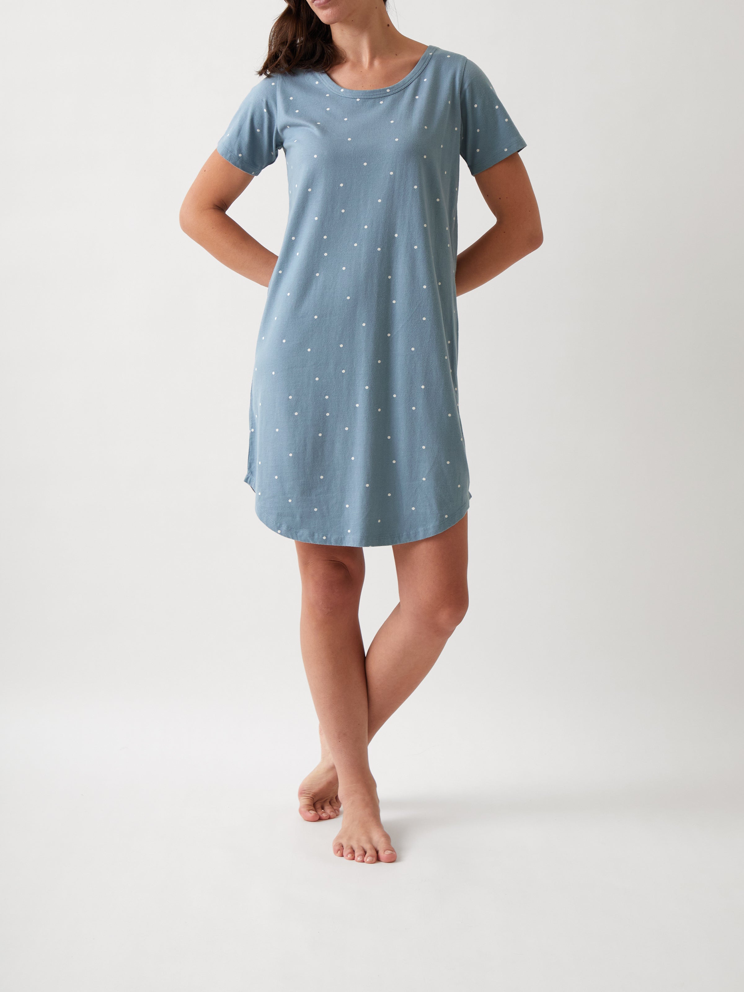 Georgie Organic Brushed Cotton Knit Tee Shirt Dress