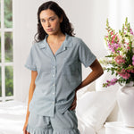Grace Sleep Shorts | Blue-3