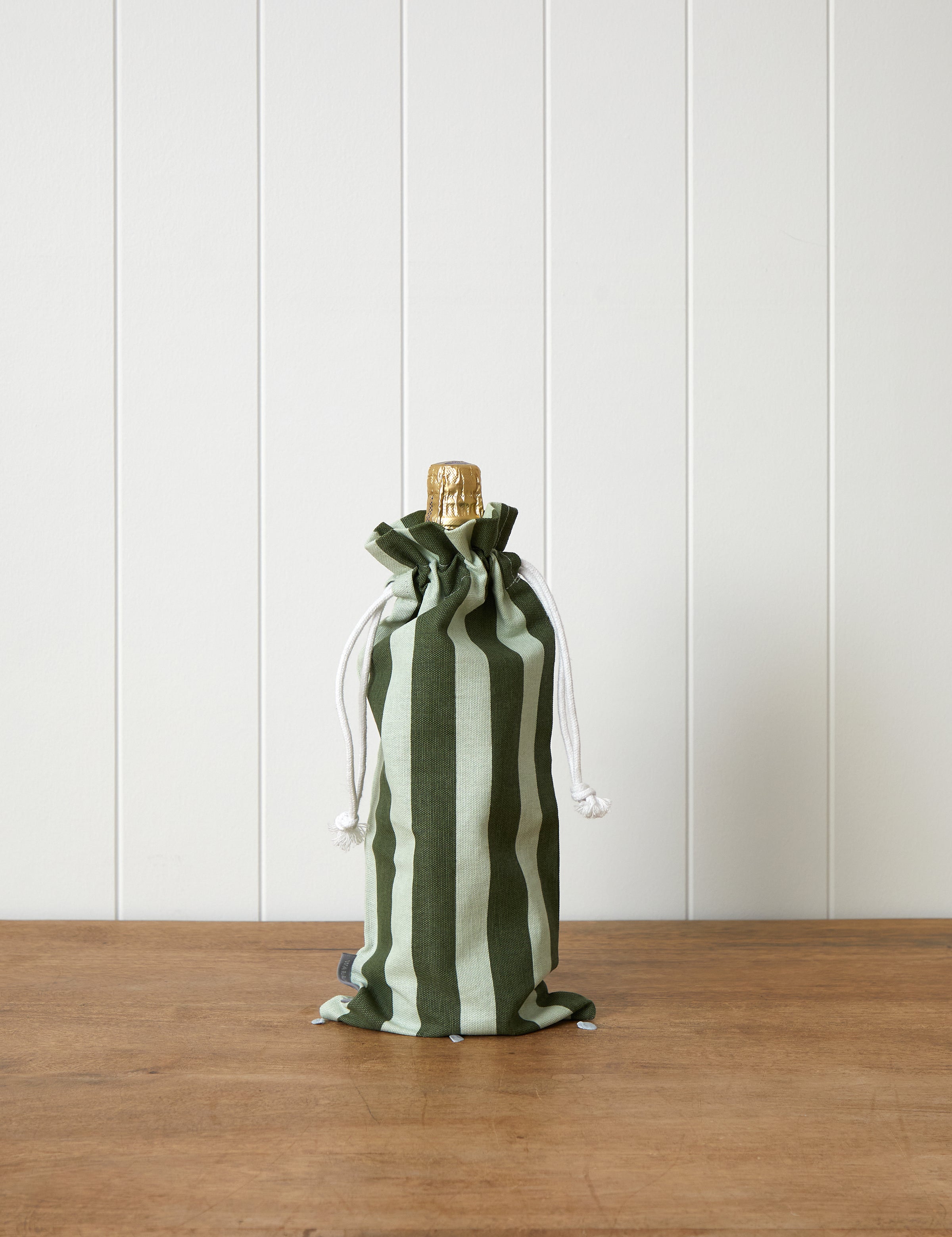 Green Stripe Wine Bag | Green Stripe-1