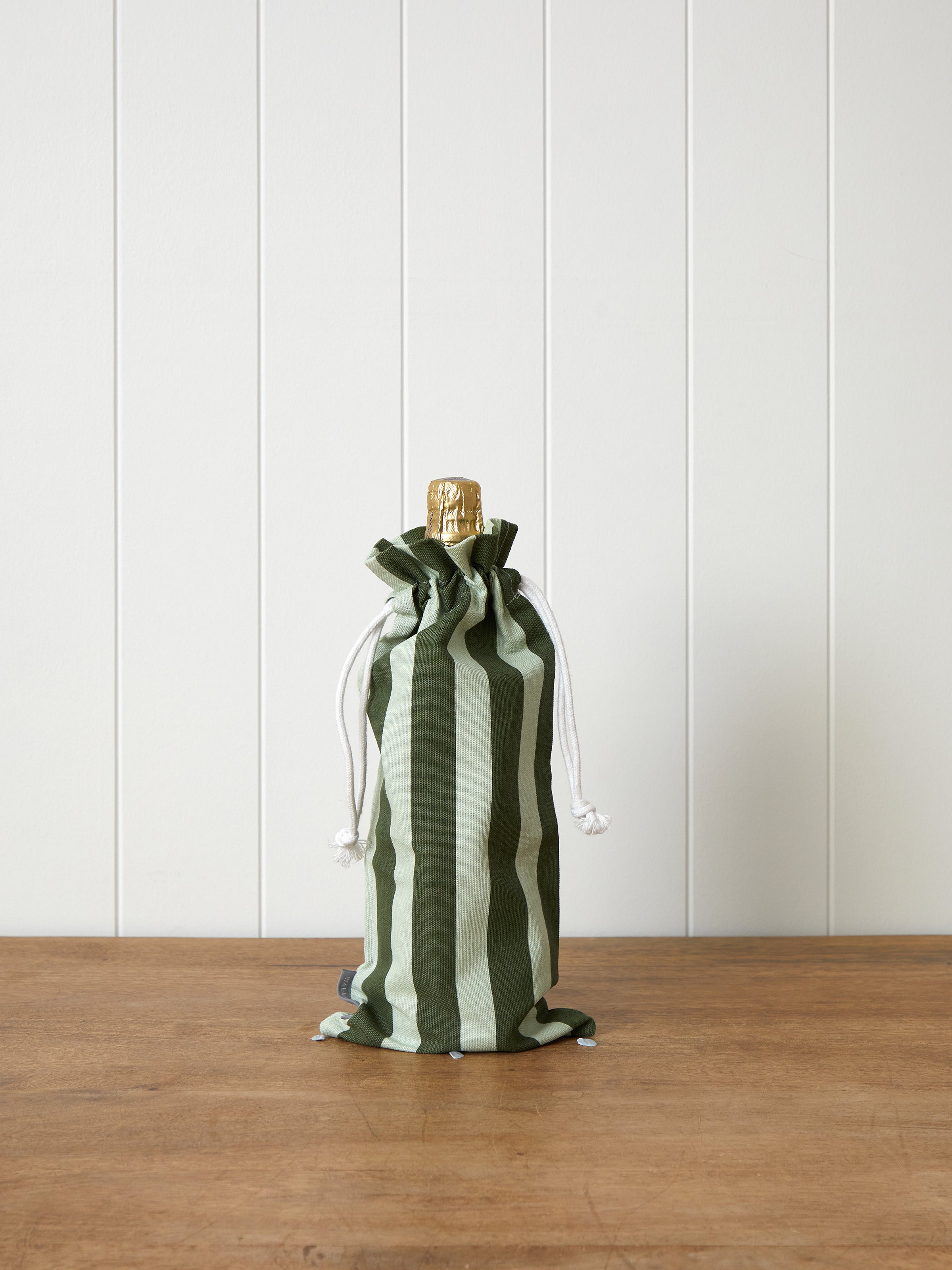 Green Stripe Wine Bag | Green Stripe-1