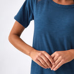 Harper Tee Shirt Dress | Blue-2