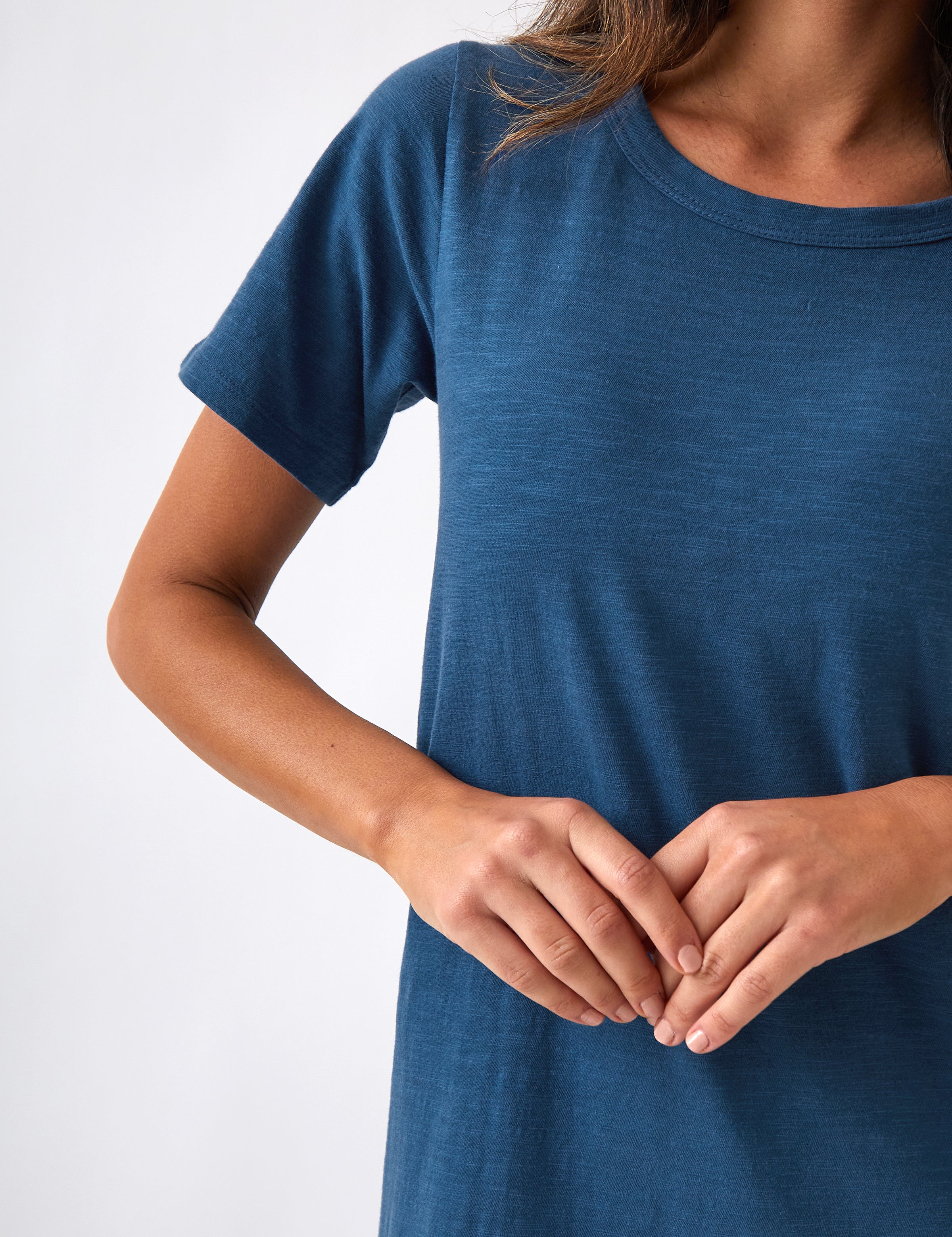 Harper Tee Shirt Dress | Blue-2