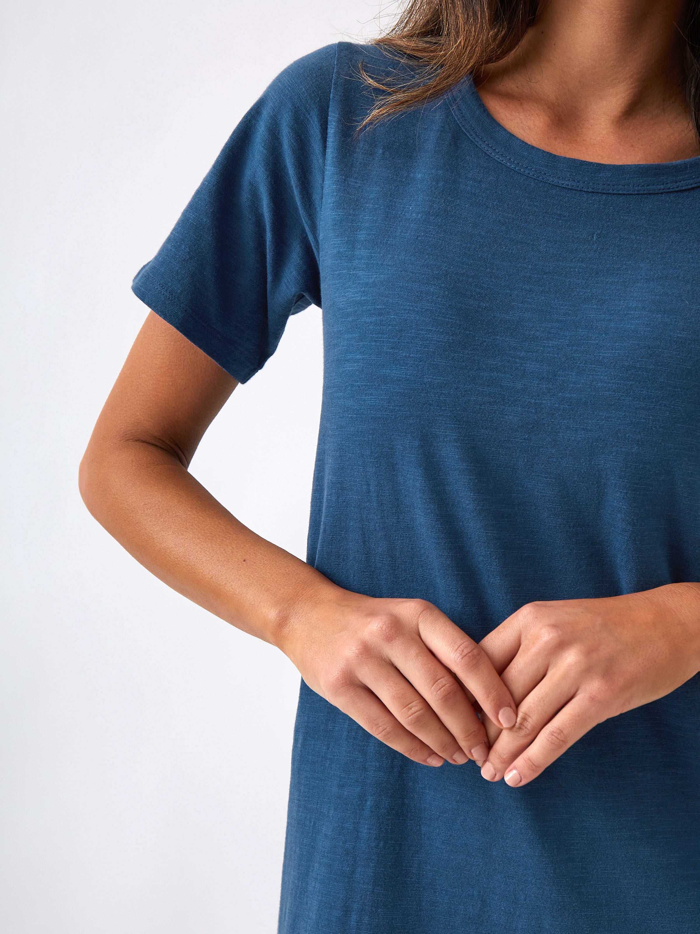 Harper Tee Shirt Dress | Blue-2