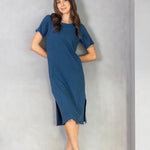 Harper Tee Shirt Dress | Blue-3