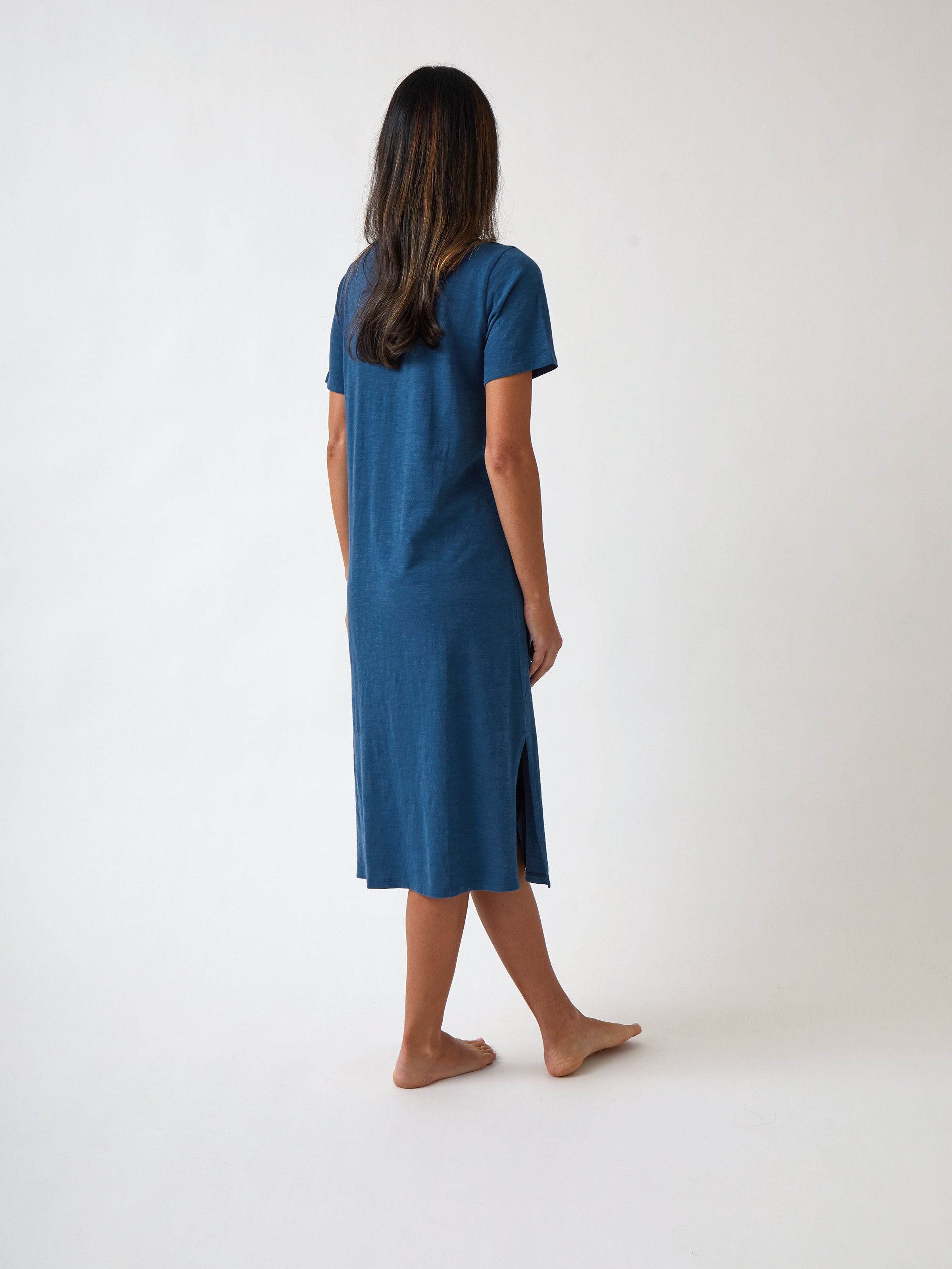 Harper Tee Shirt Dress | Blue-4