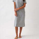 Harper Tee Shirt Dress | Grey Marle-1