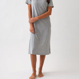 Harper Tee Shirt Dress | Grey Marle-1