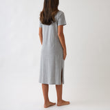 Harper Tee Shirt Dress | Grey Marle-4