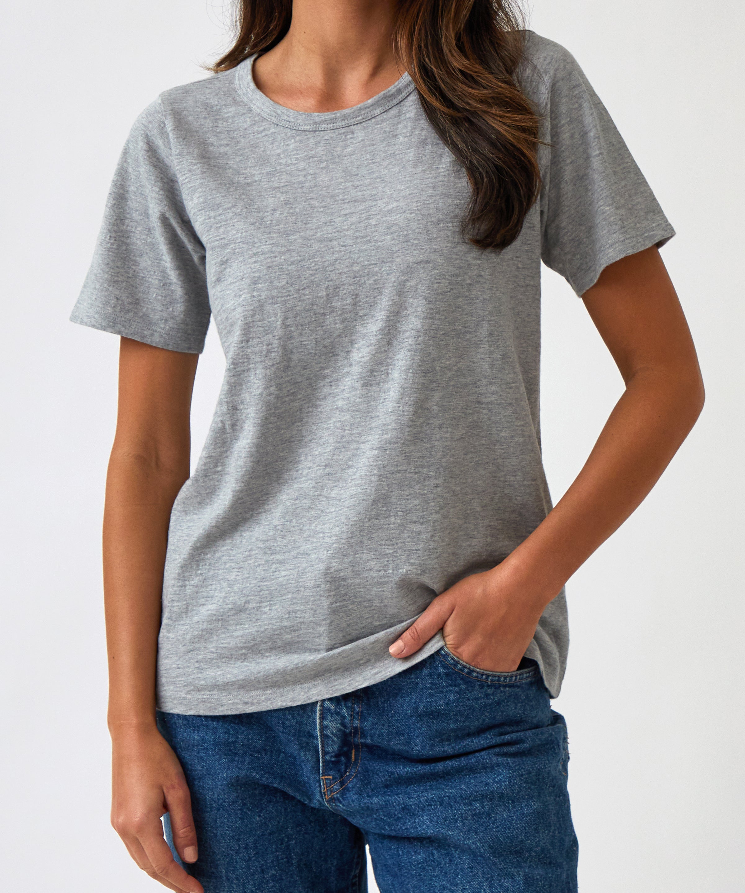 Harper Tee Shirt | Grey Marle-1
