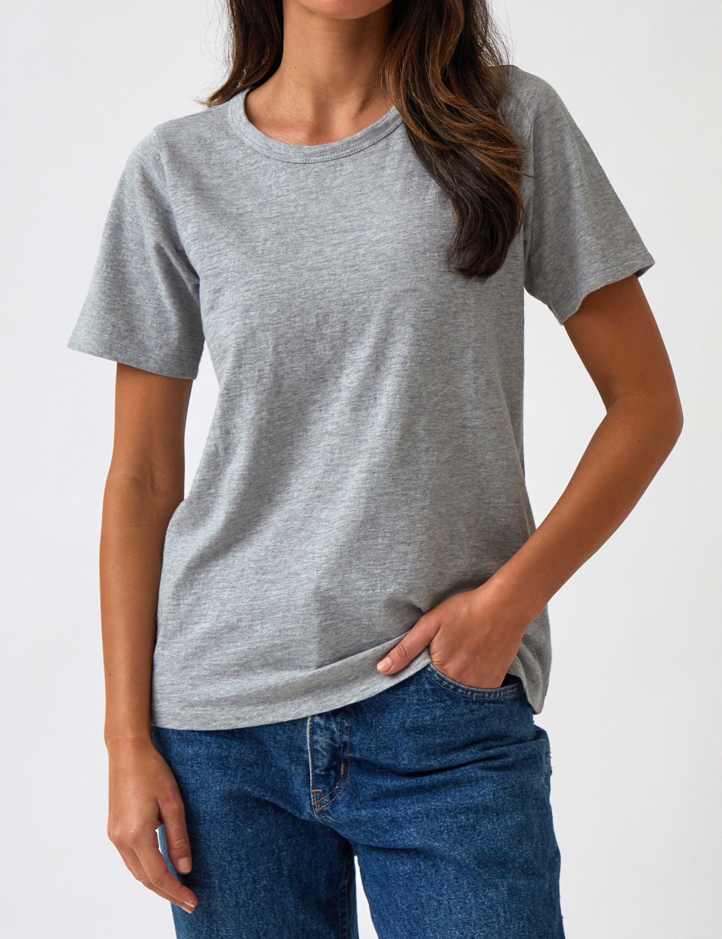 Harper Tee Shirt | Grey Marle-1