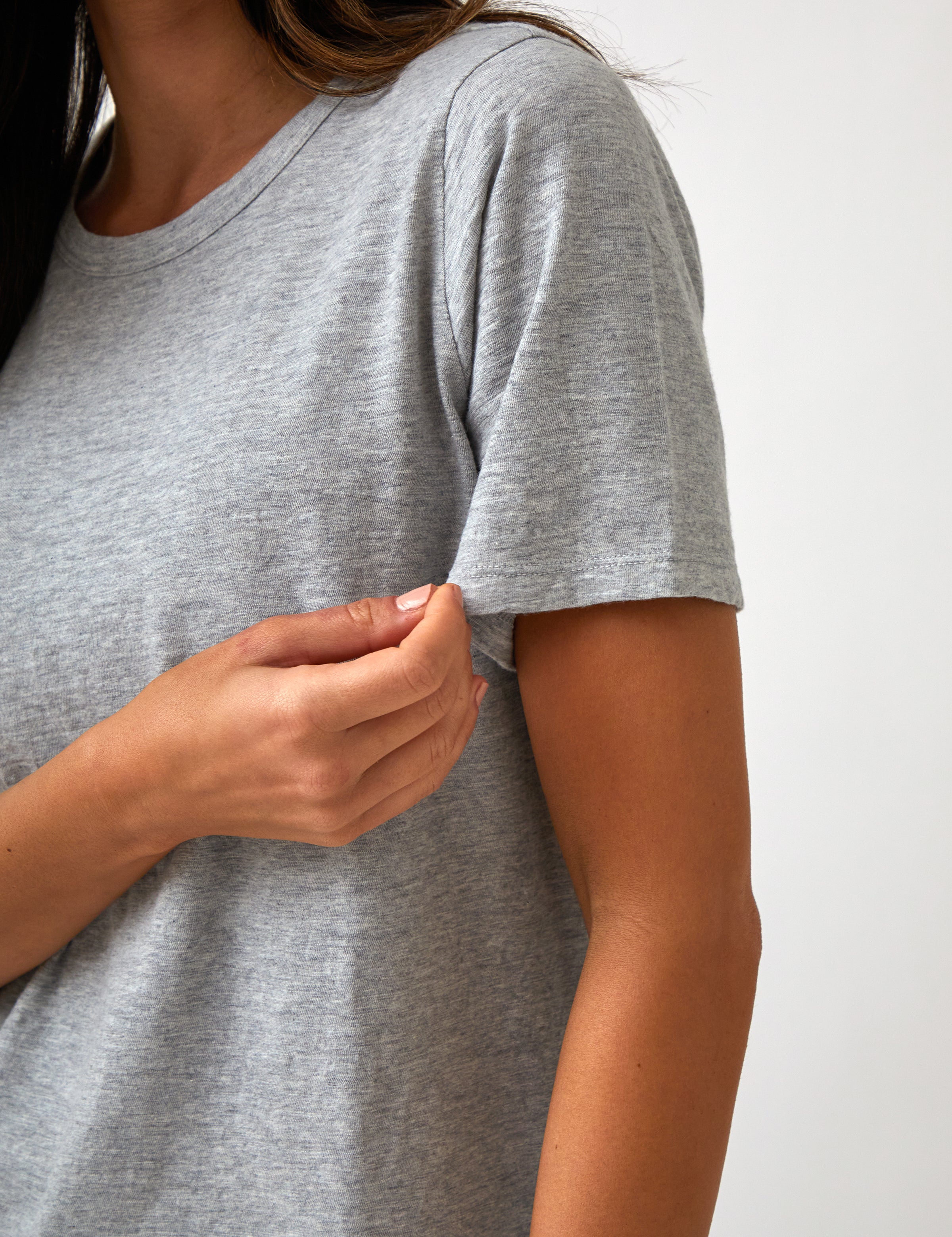 Harper Tee Shirt | Grey Marle-2