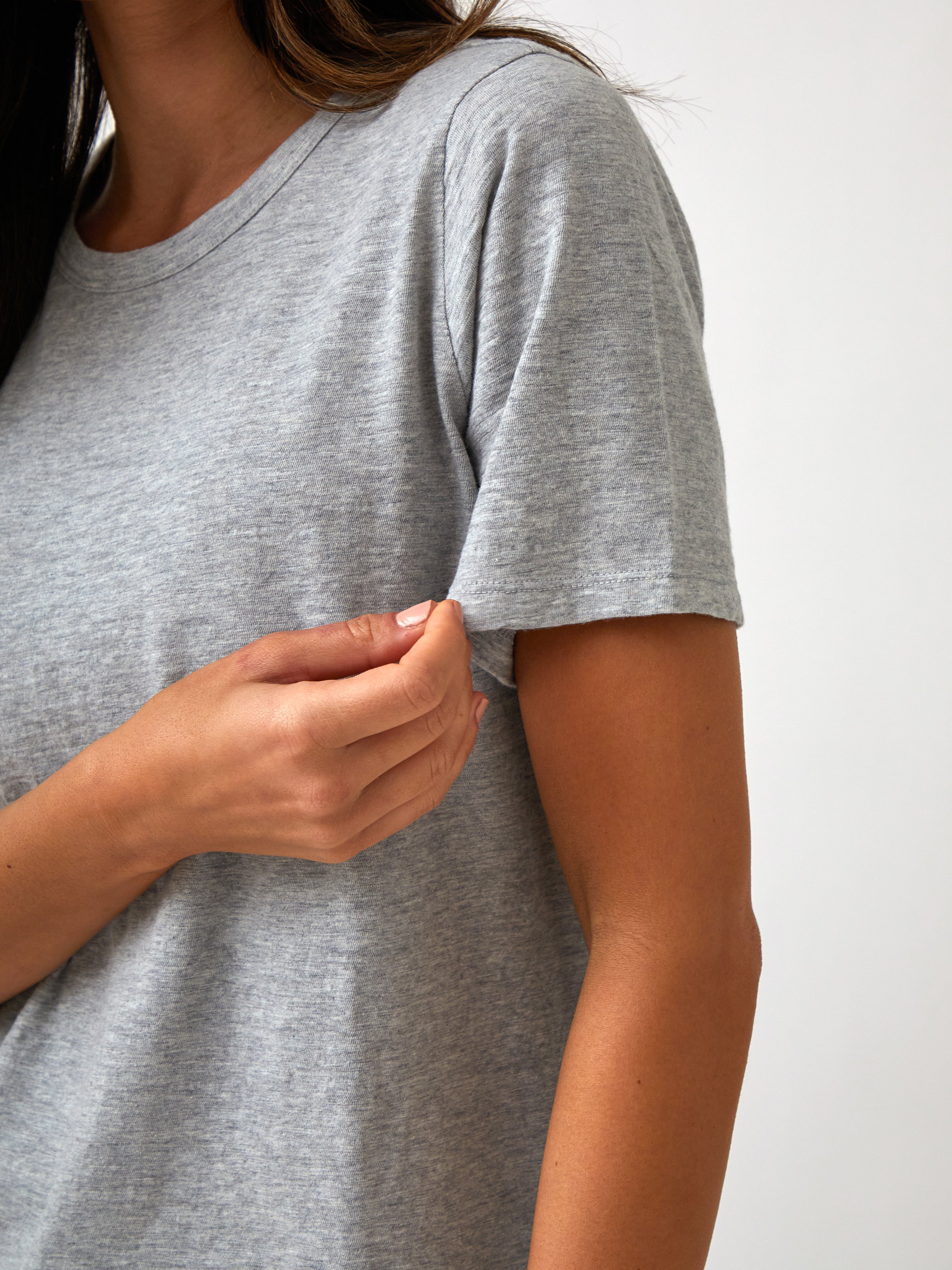 Harper Tee Shirt | Grey Marle-2