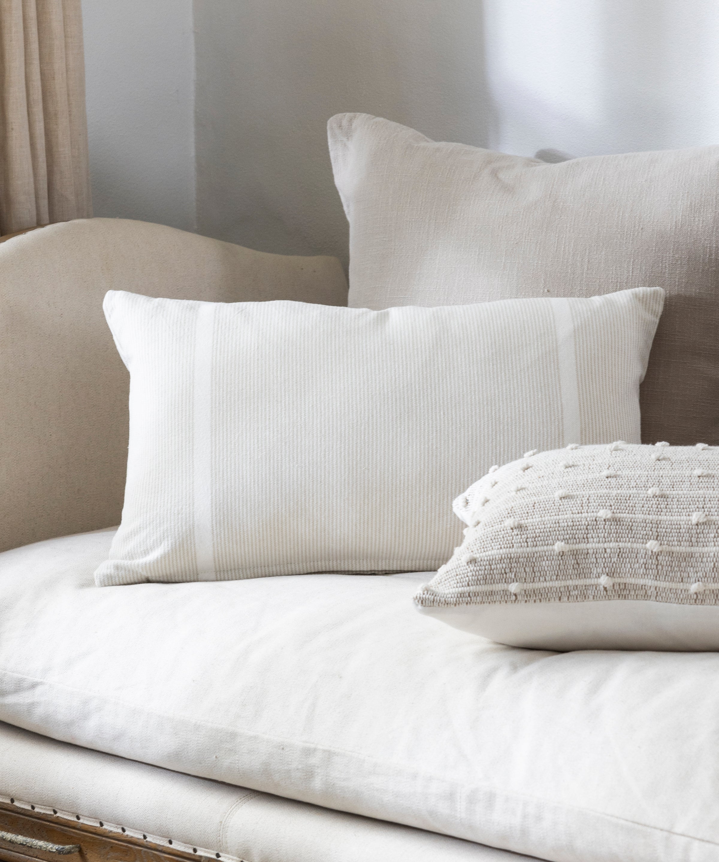 Haven Rectangle Cushion Cover | Natural White-2