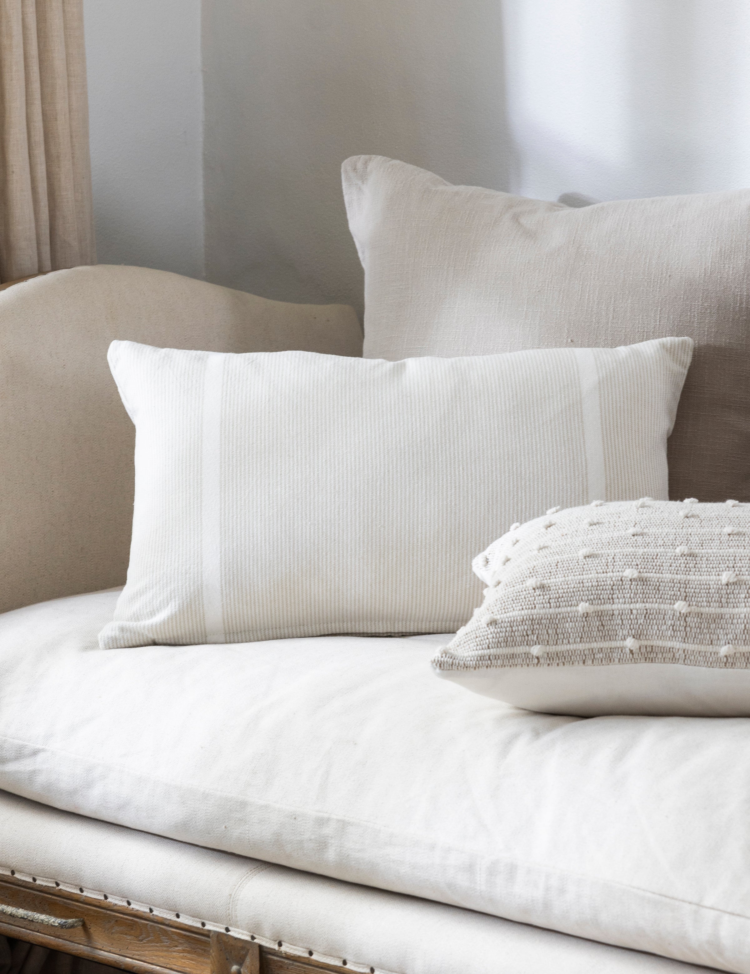 Haven Rectangle Cushion Cover | Natural White-2