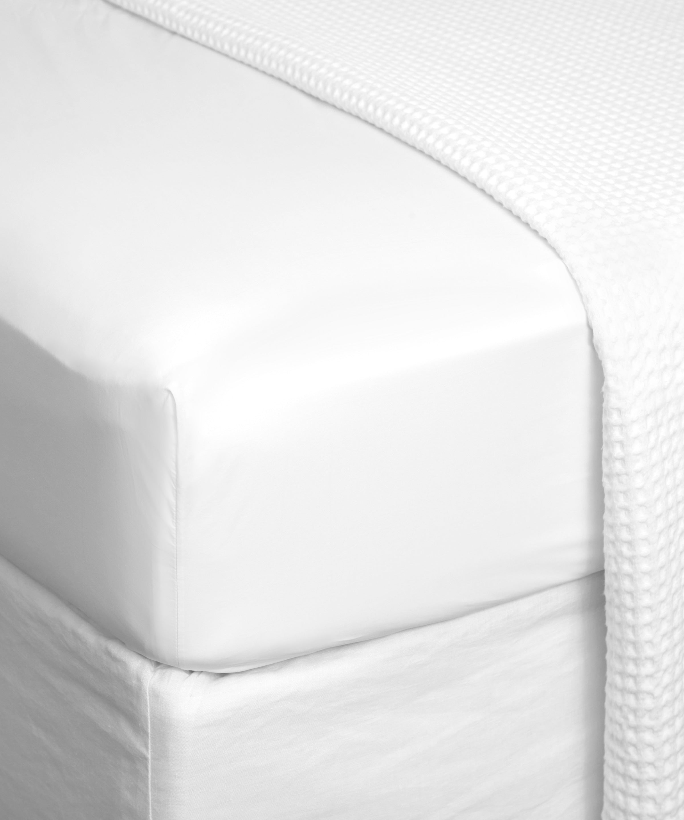 Heirloom Long Single Fitted Sheet | White-1