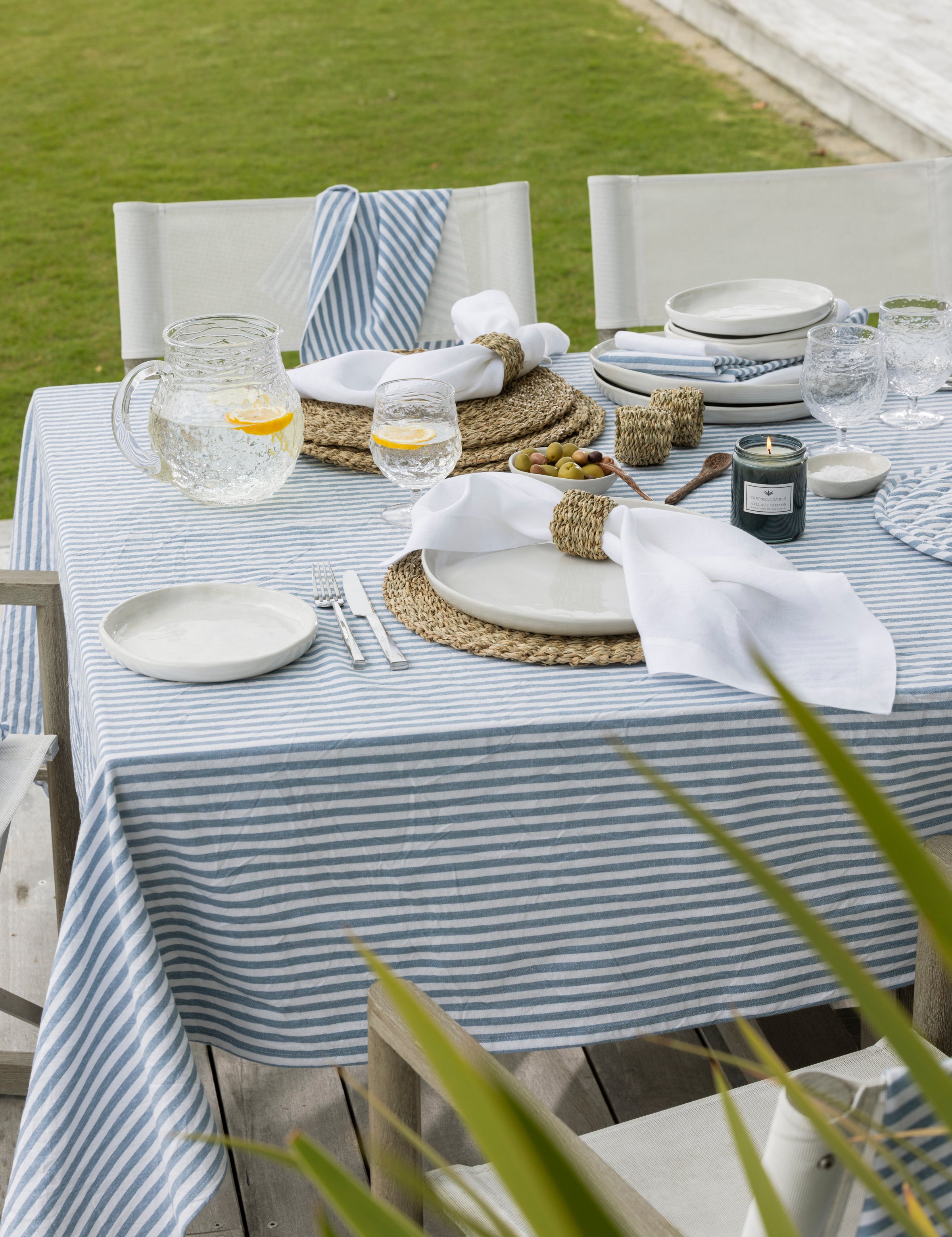 High Tide Napkin Set of 4 | Blue Stripe-2