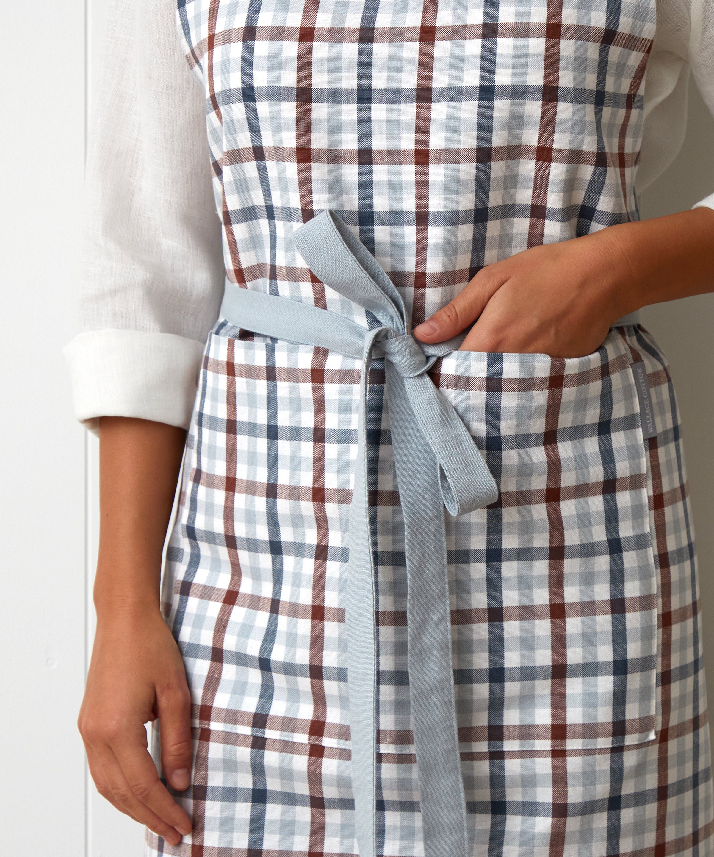 Home To Roost Crossover Apron | Gingham-2